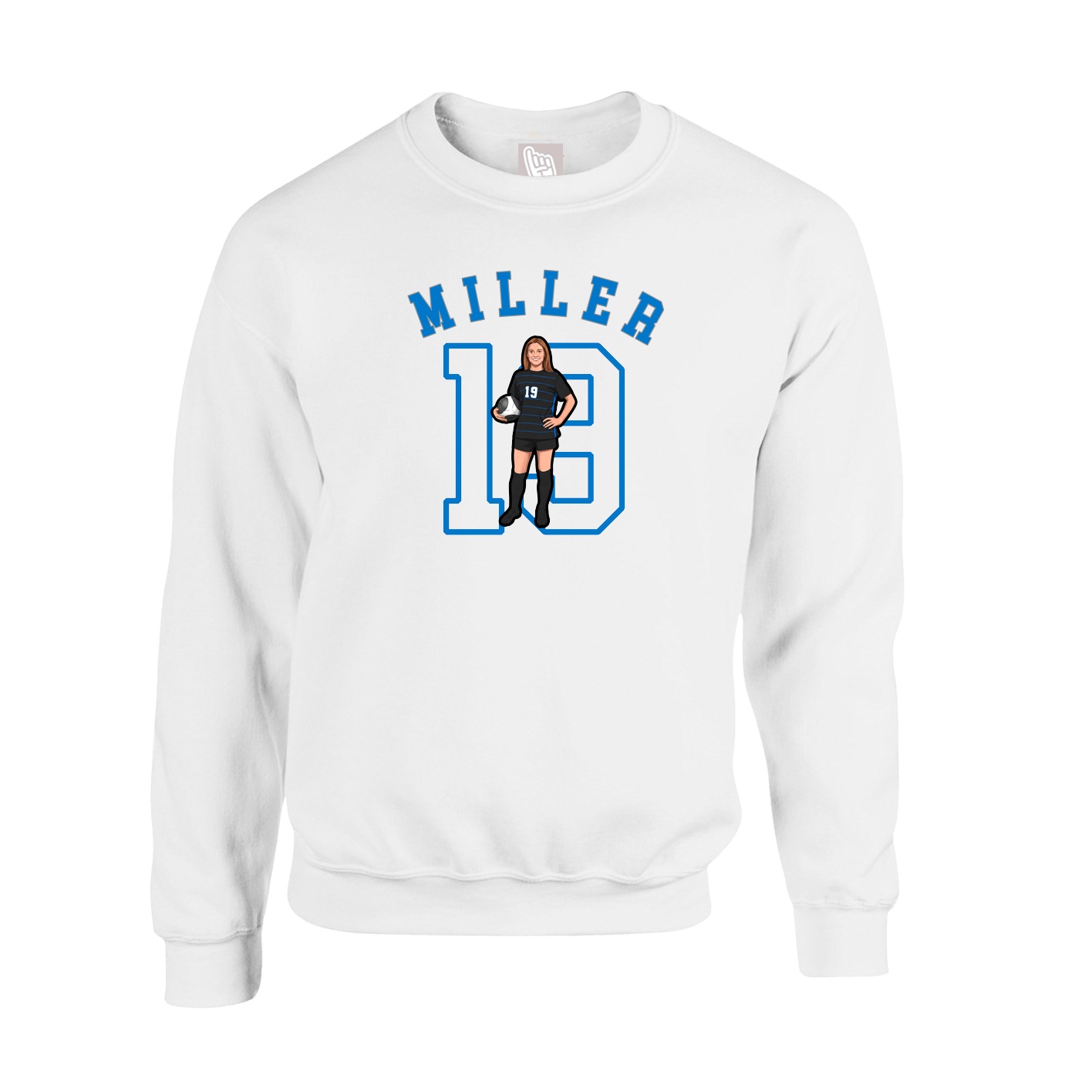 Fleece Crew — Shirsey Arch in White