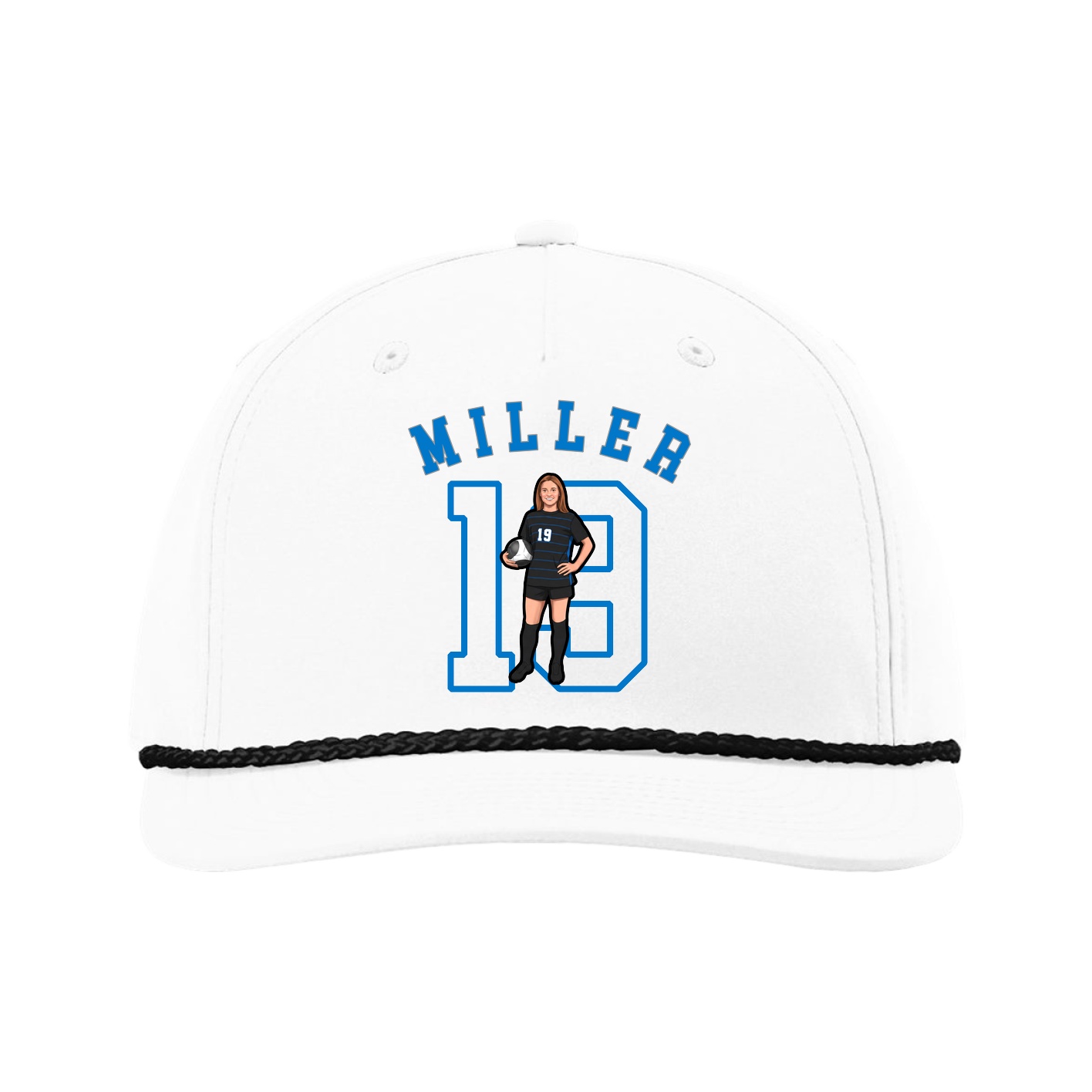 Five-Panel Classic Rope Cap — Shirsey Arch in White
