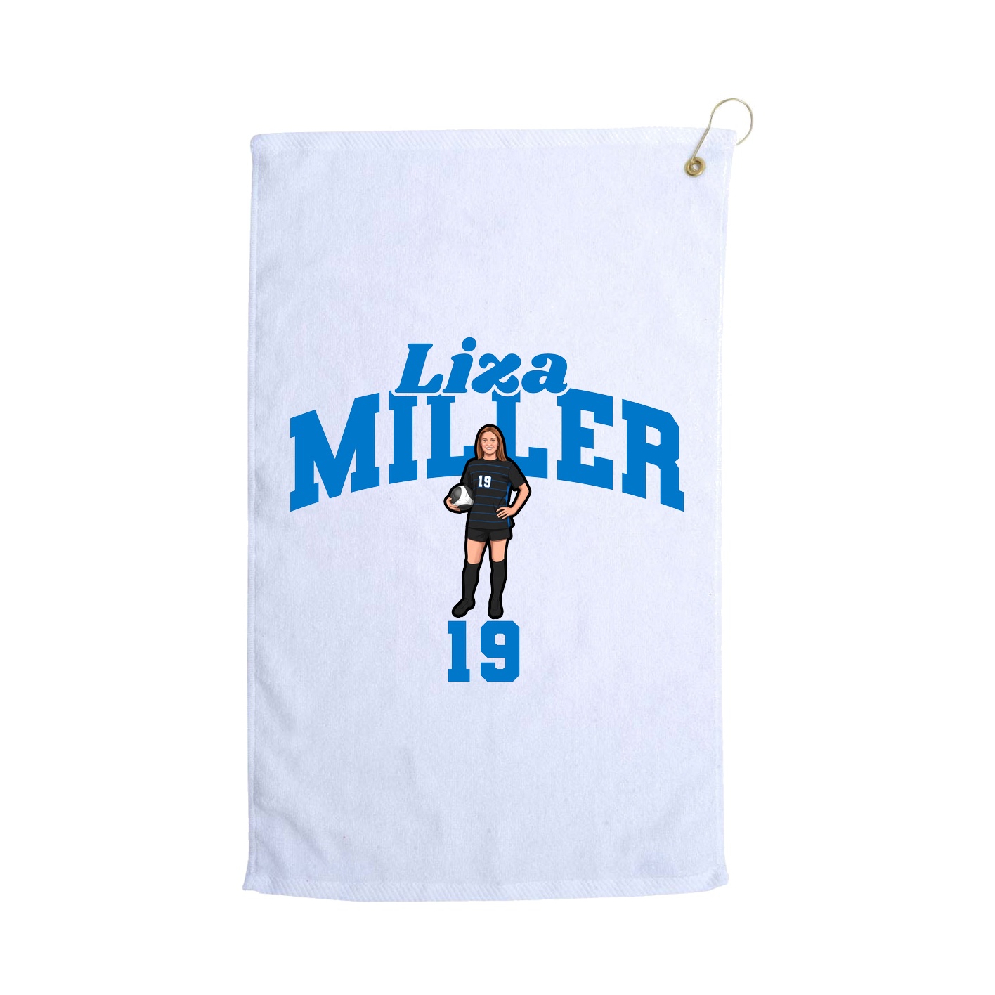 Golf Towel — Signature Arch in White
