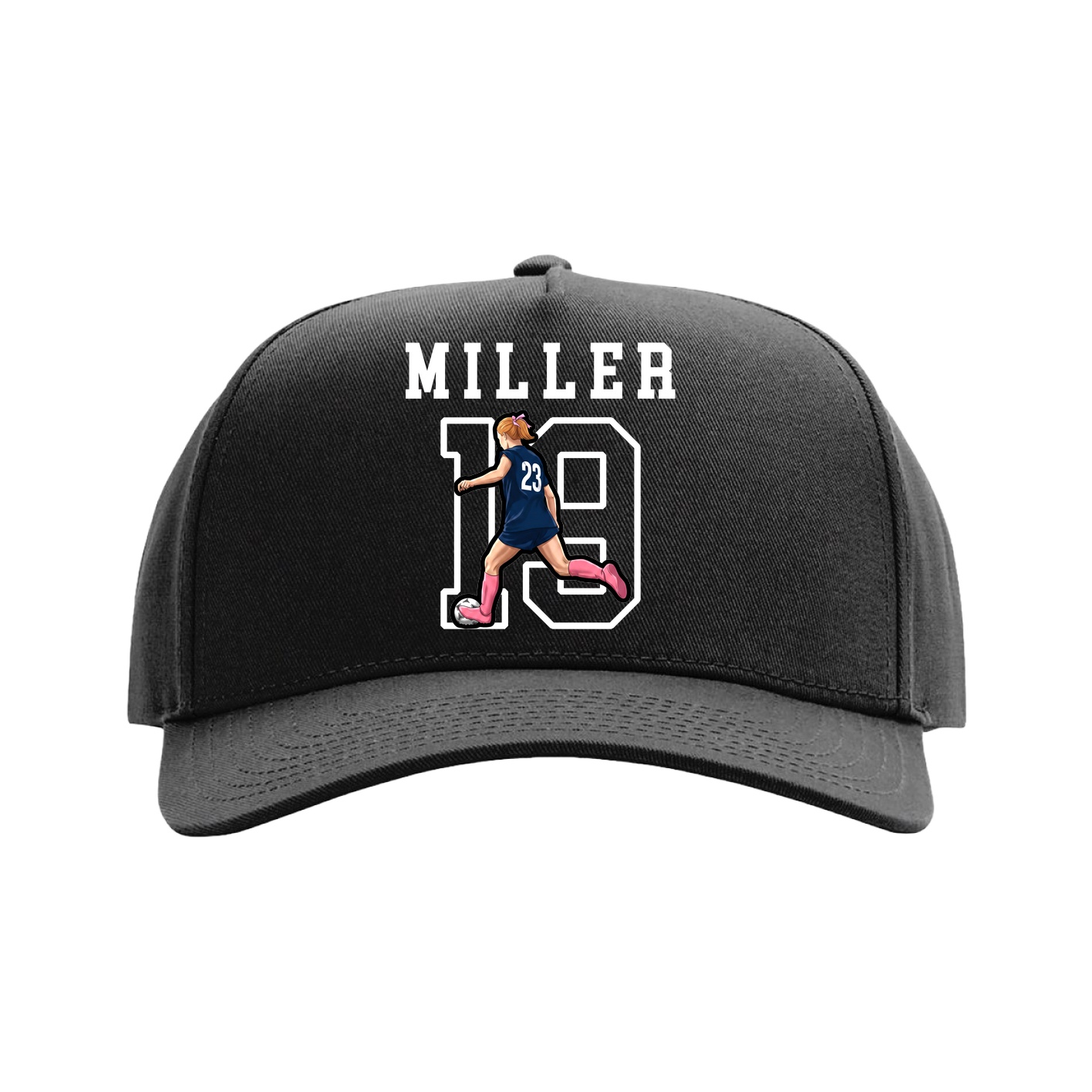 Full Fabric Five-Panel Champ Cap — Shirsey in Black
