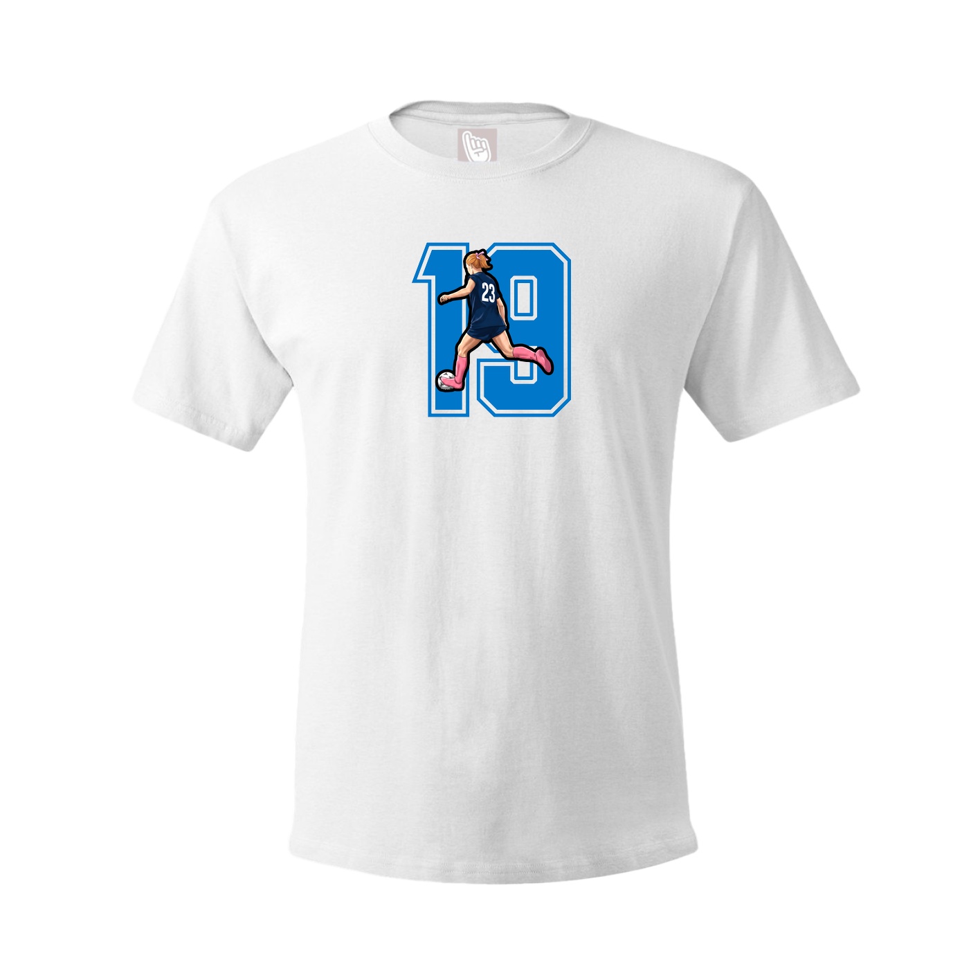 Youth Tee — Number in White