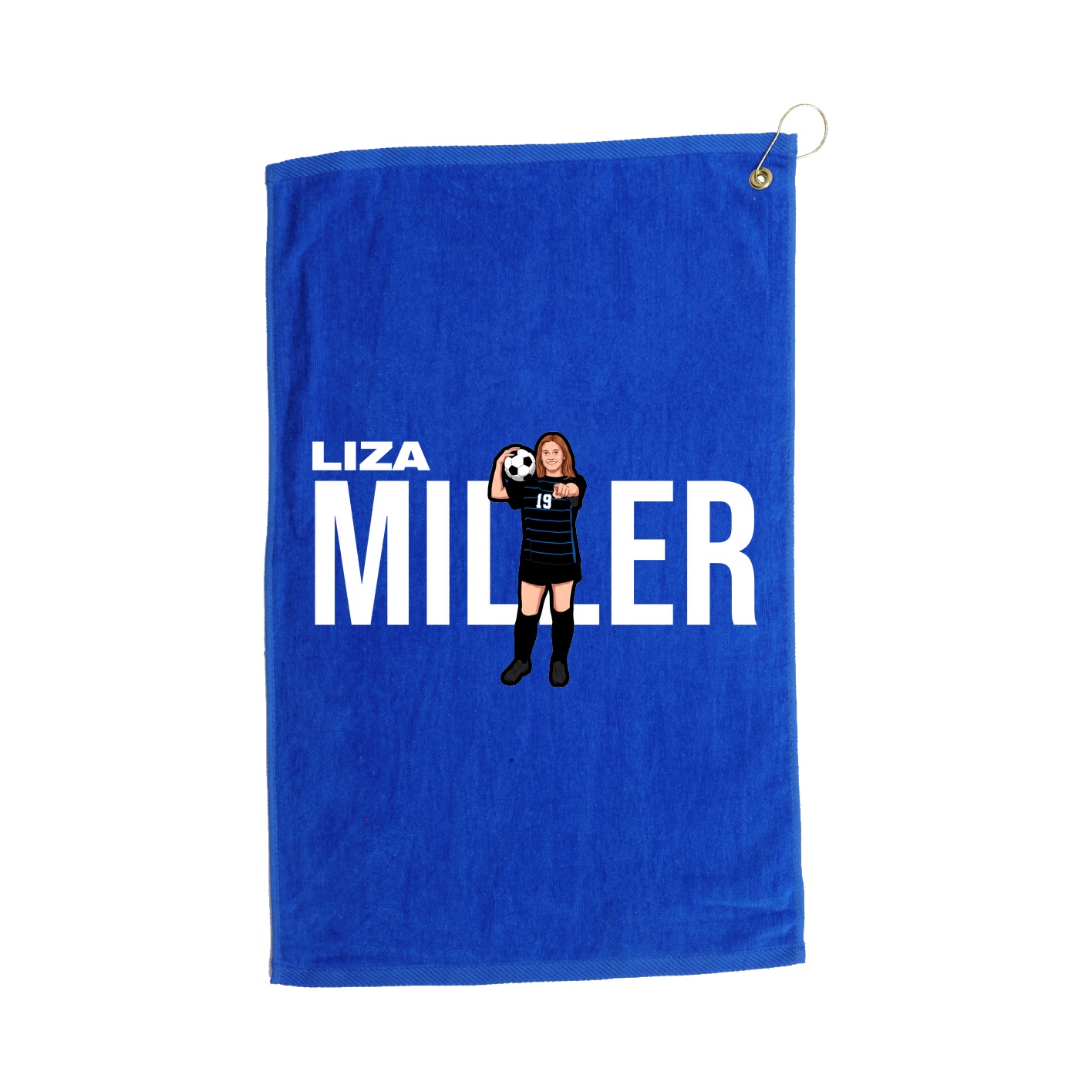 Golf Towel — Player Name in Royal