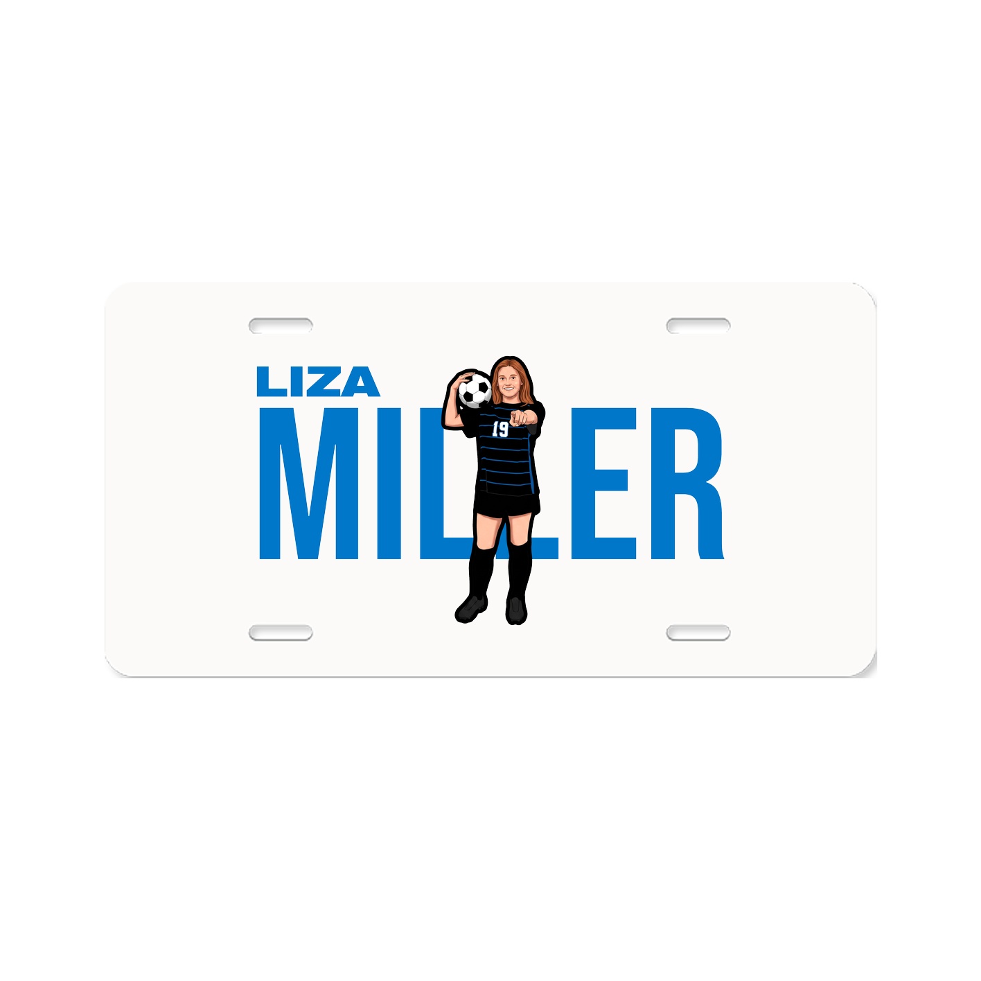 License Plate — Player Name in Classic