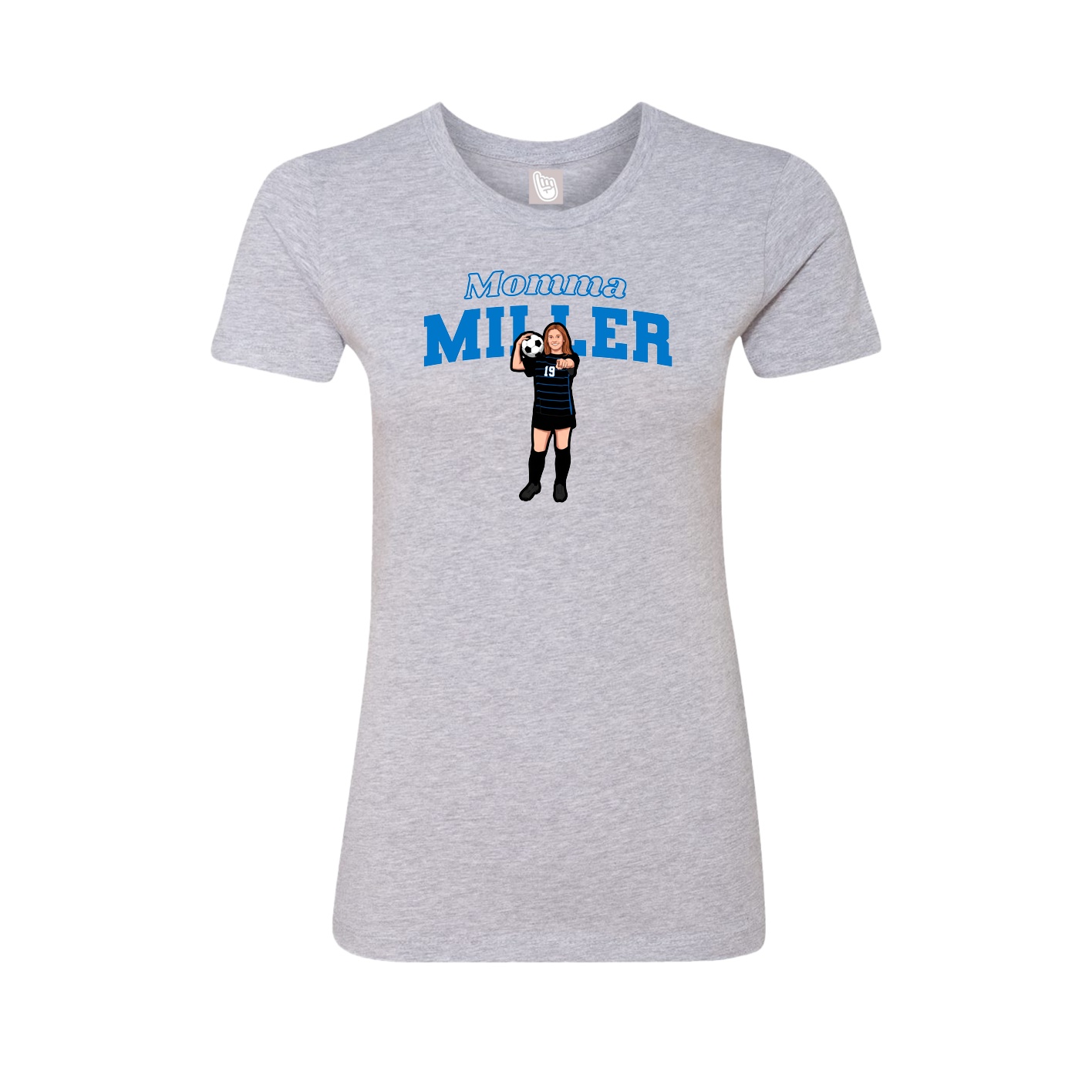 Womens Tee — Mothers Day Block in Grey
