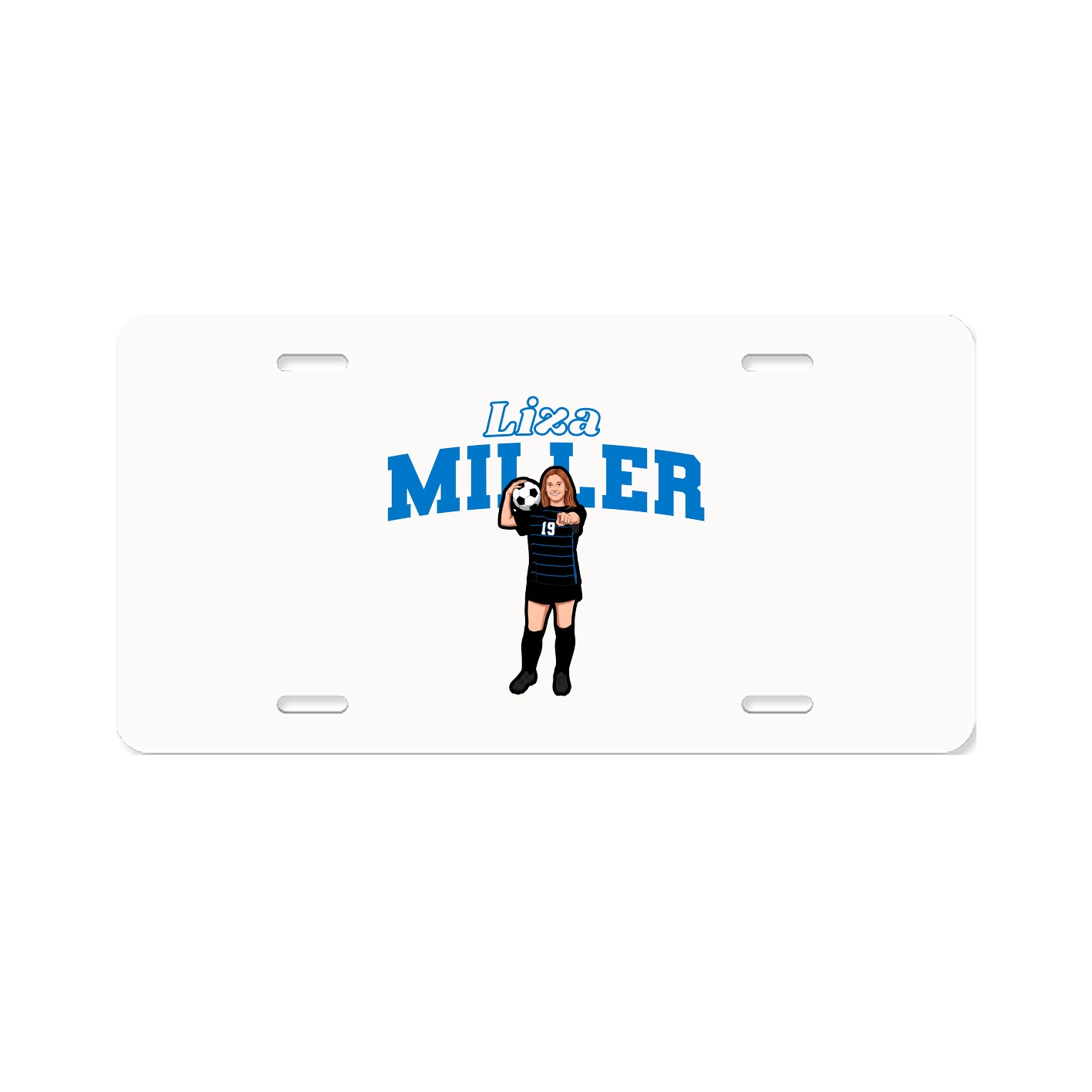 License Plate — Name Arch in Classic