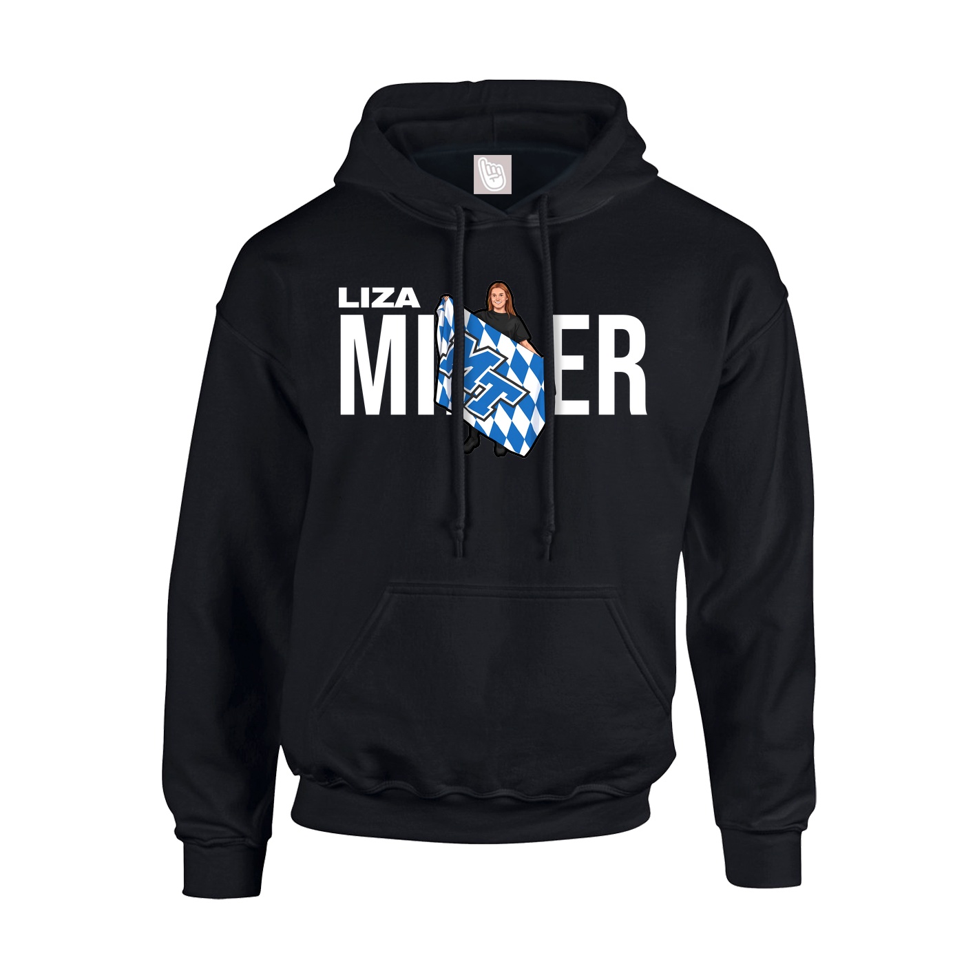 Youth Hoodie — Player Name in Black