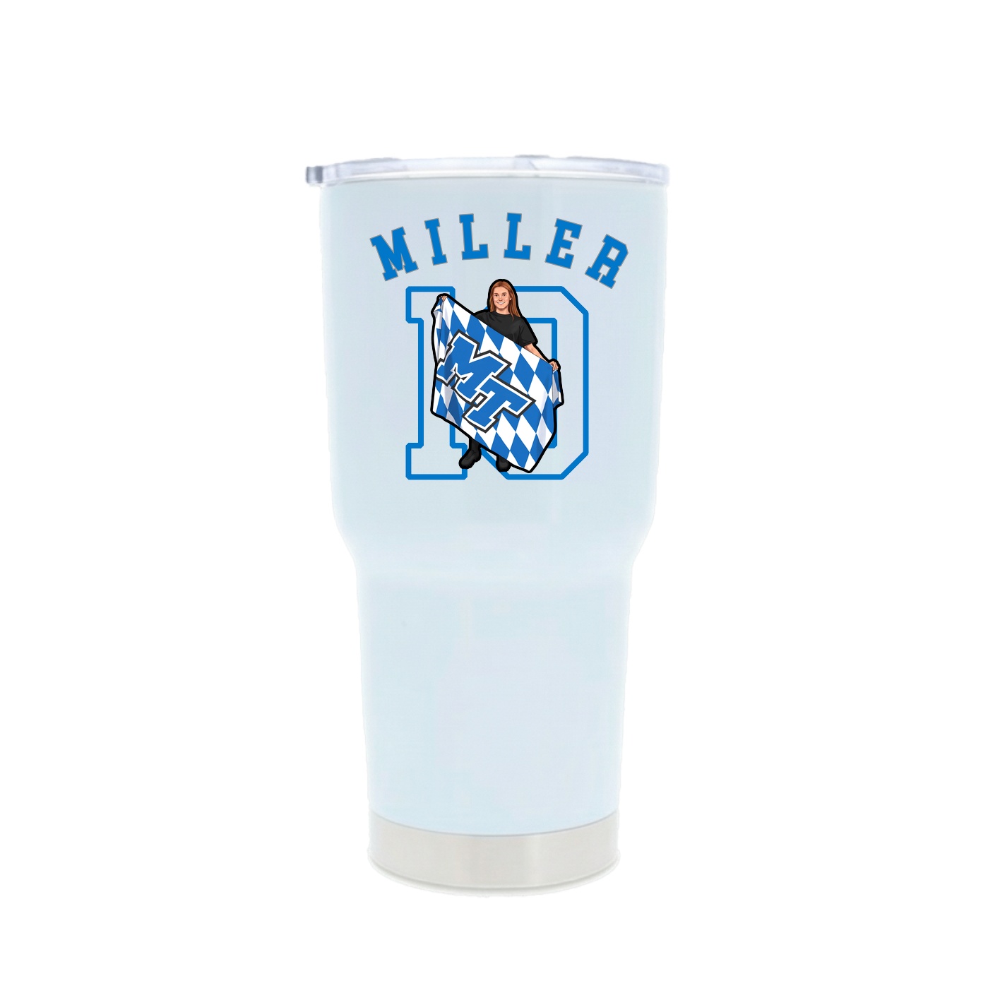 30oz Stainless Steel Tumbler — Shirsey Arch in White