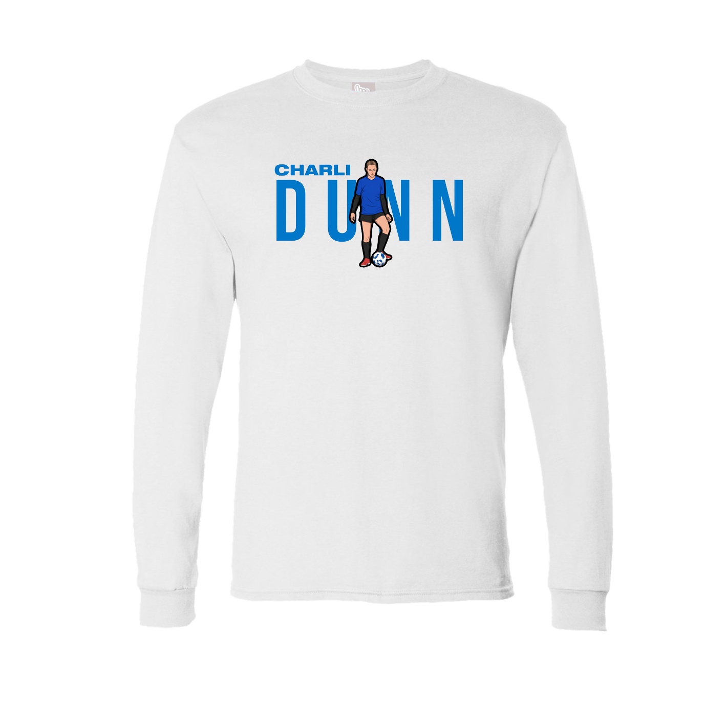 Long Sleeve Tee — Player Name in White