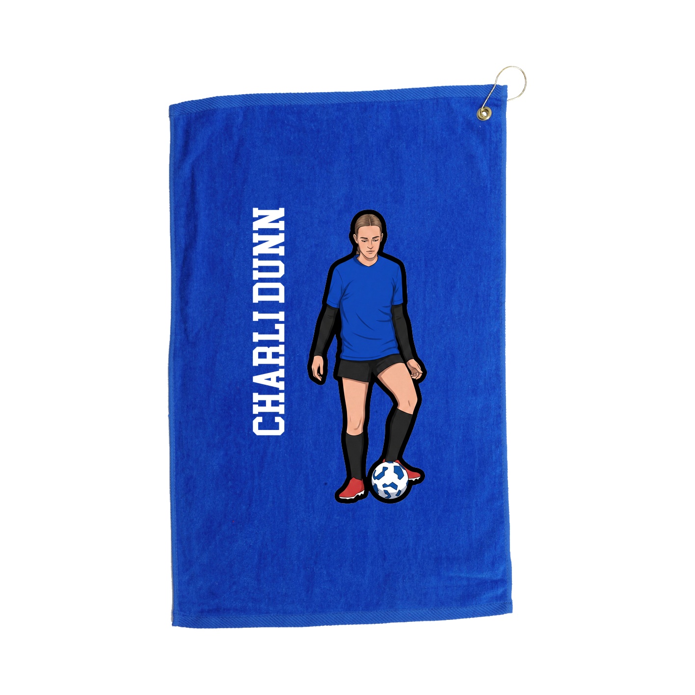 Golf Towel — Name Vertical in Royal