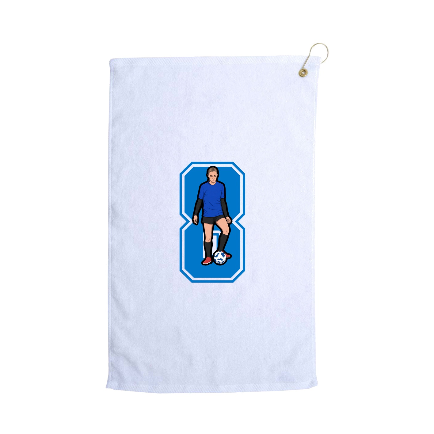 Golf Towel — Number in White