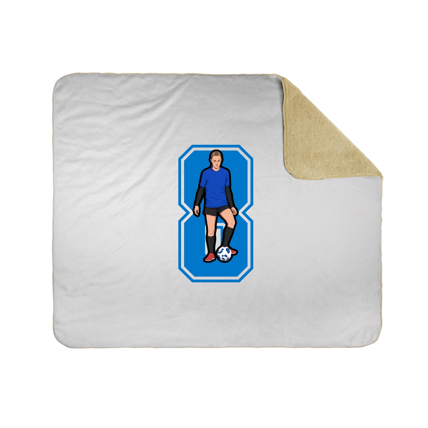 Throw Blanket — Number in White