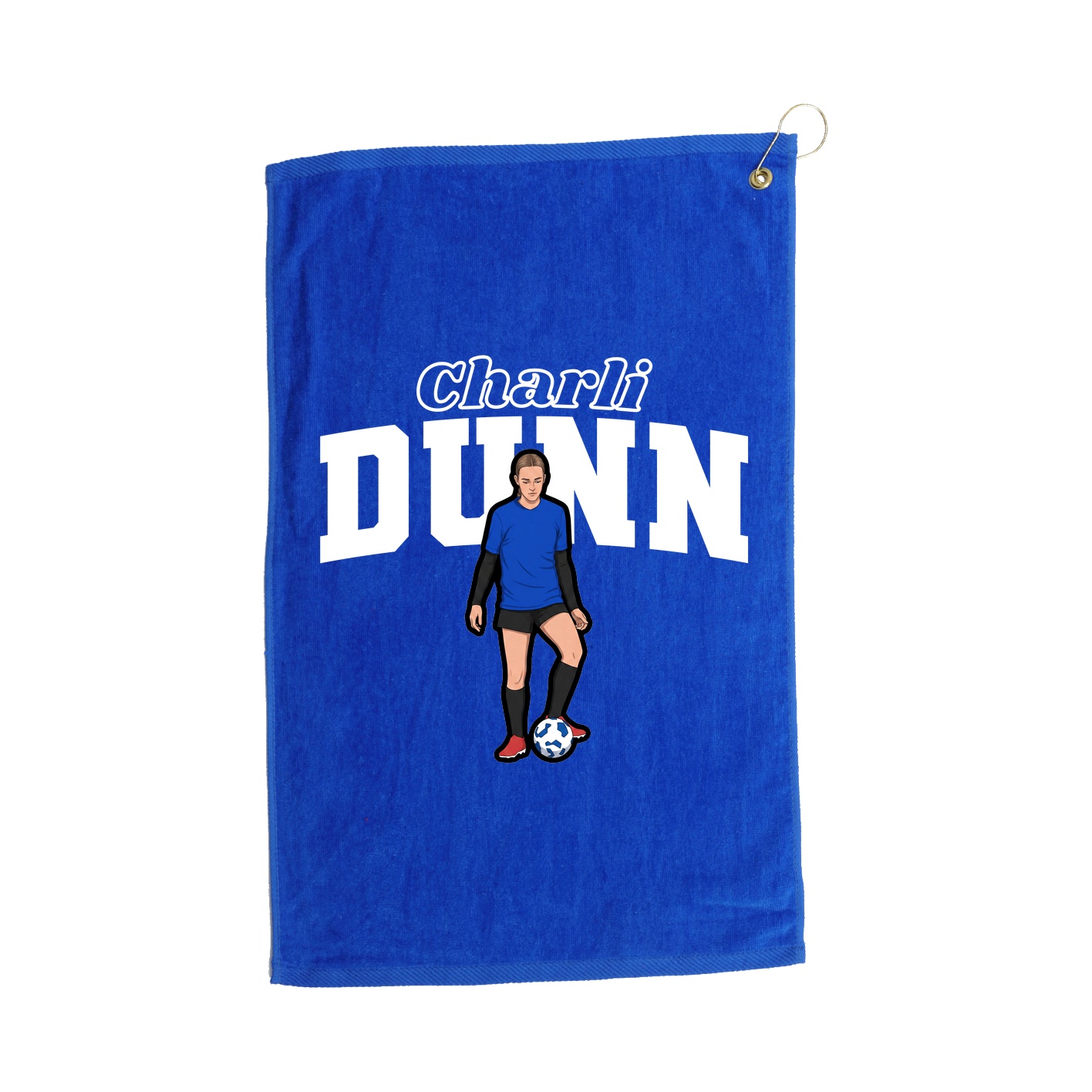 Golf Towel — Name Arch in Royal