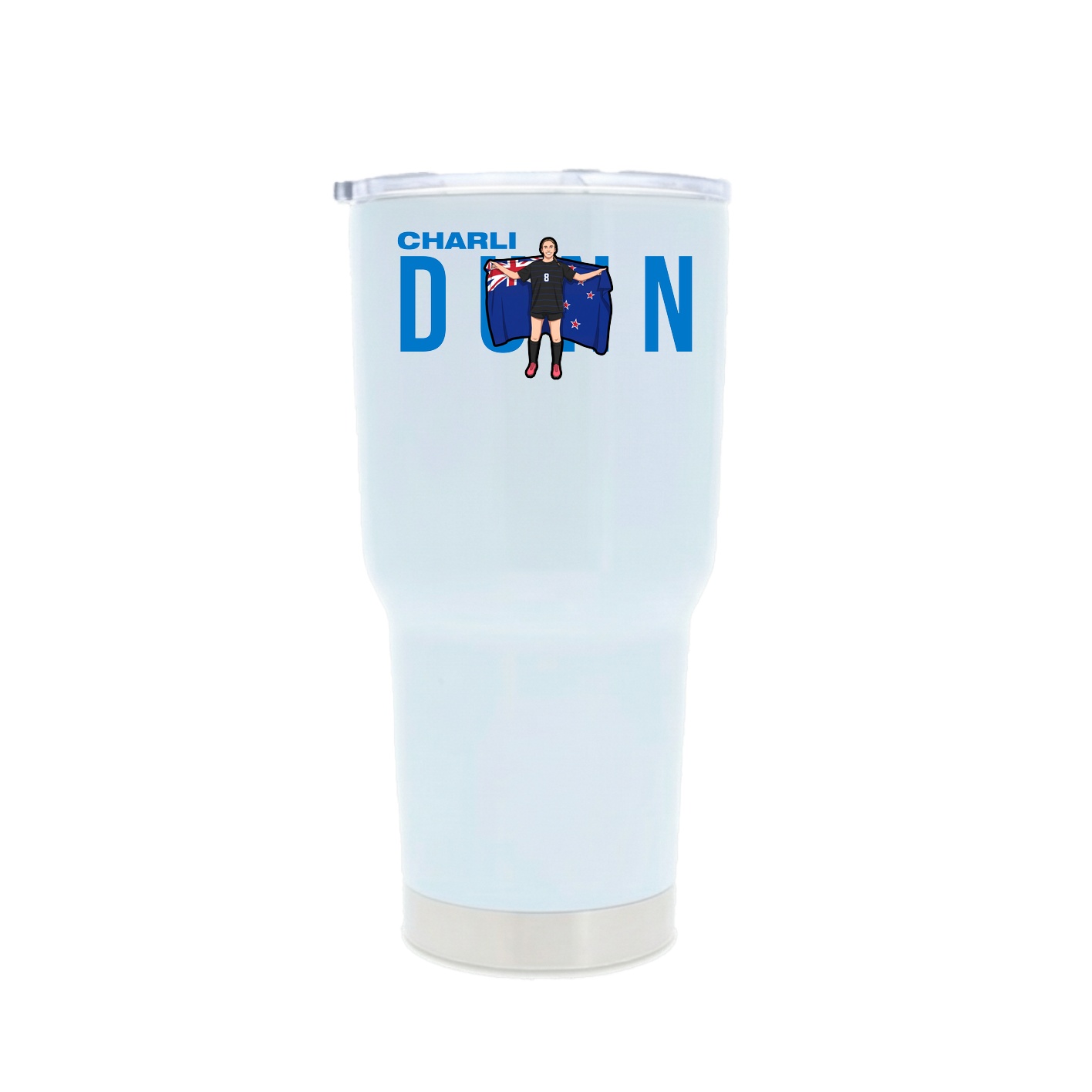 30oz Stainless Steel Tumbler — Player Name in White