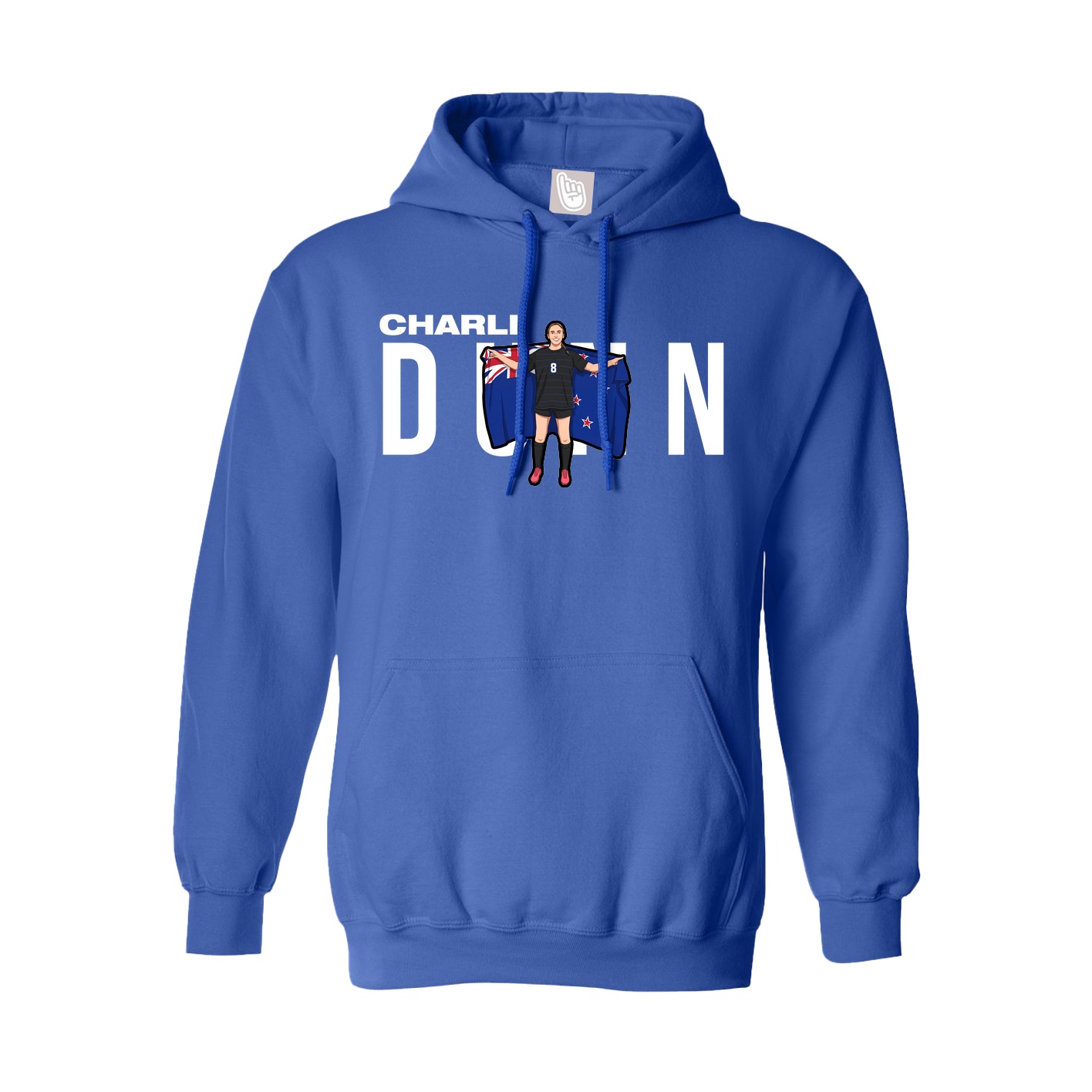 Hoodie — Player Name in Royal
