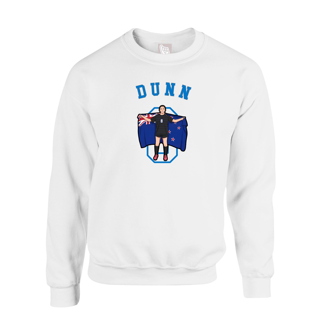 Fleece Crew — Shirsey Arch in White