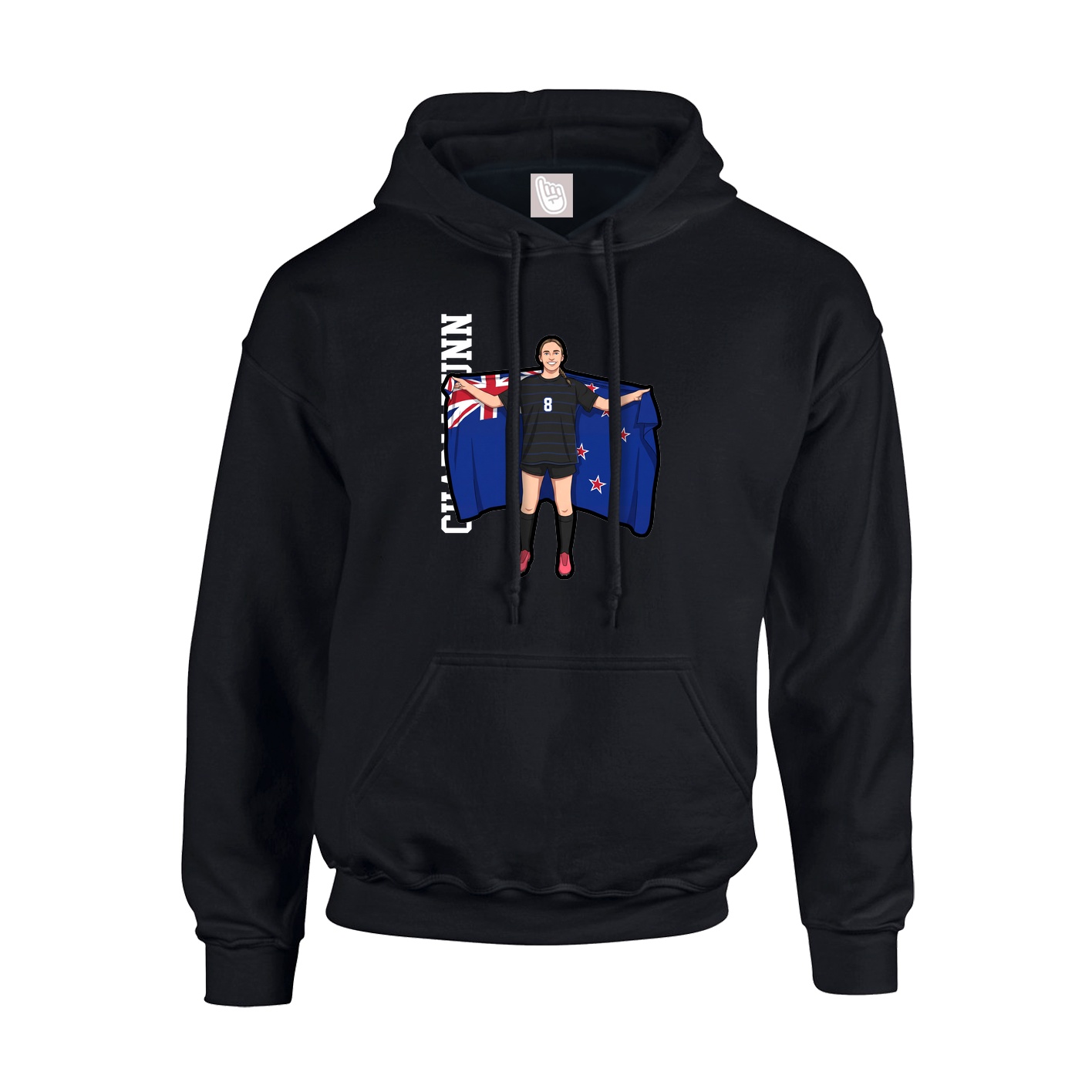 Hoodie — Name Vertical in Black