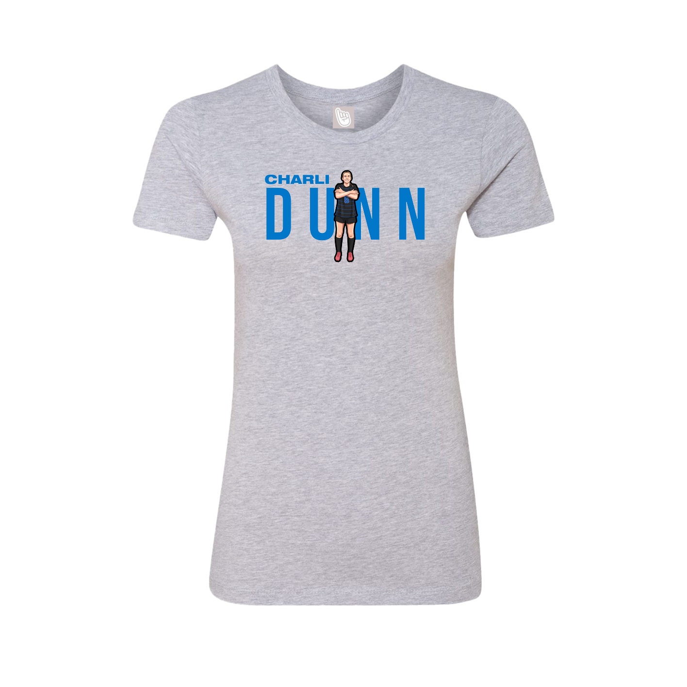 Womens Tee — Player Name in Grey