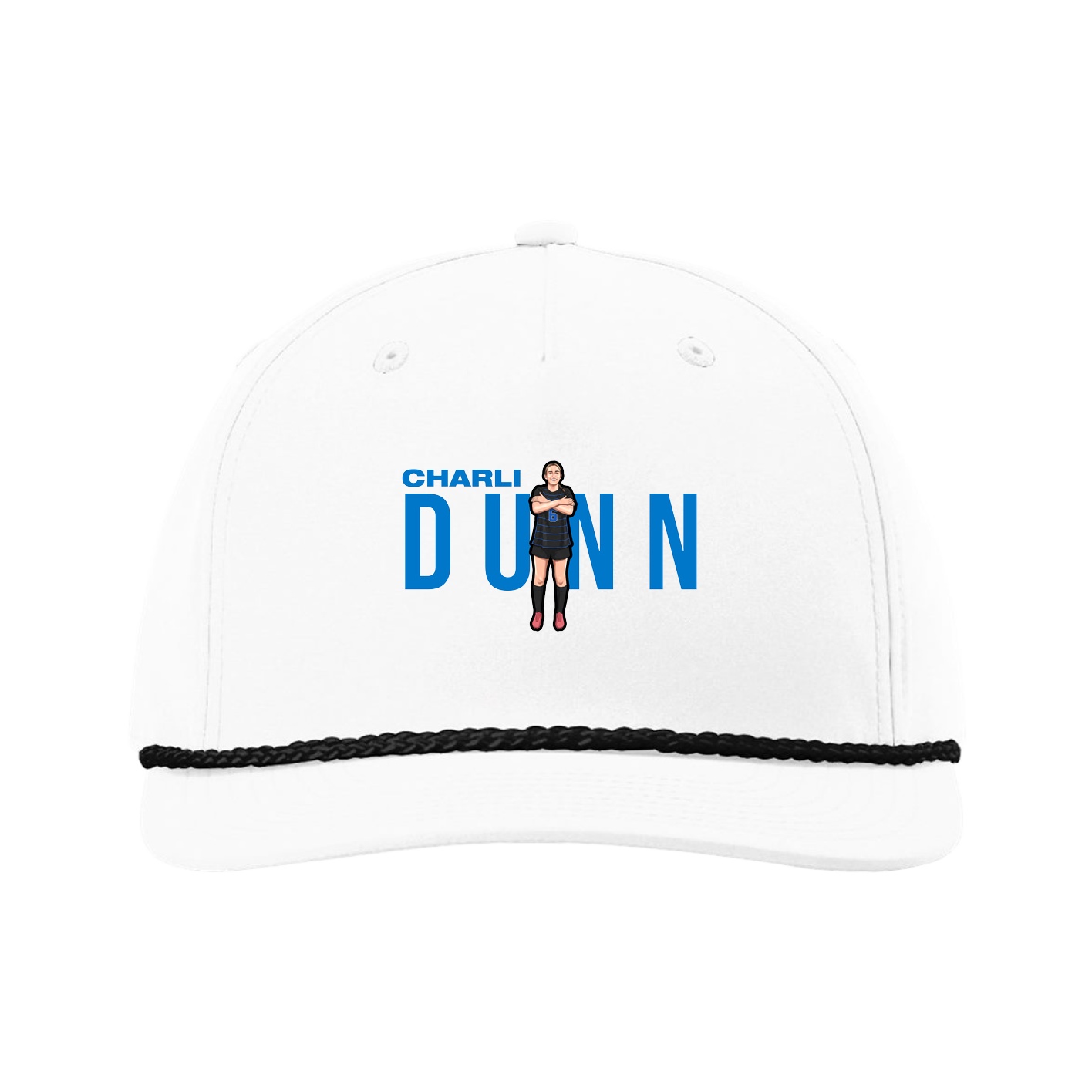 Five-Panel Classic Rope Cap — Player Name in White