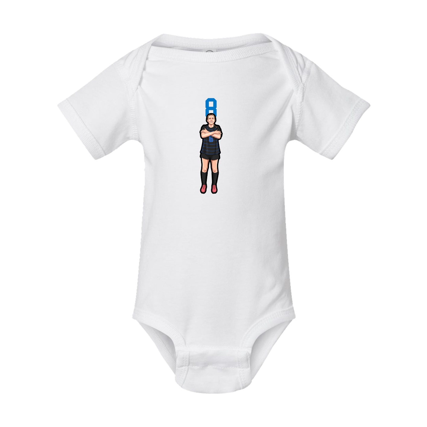 Baby Onesie — Number Top in White