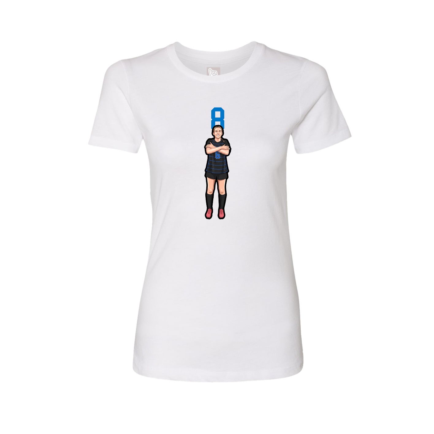 Womens Tee — Number Top in White