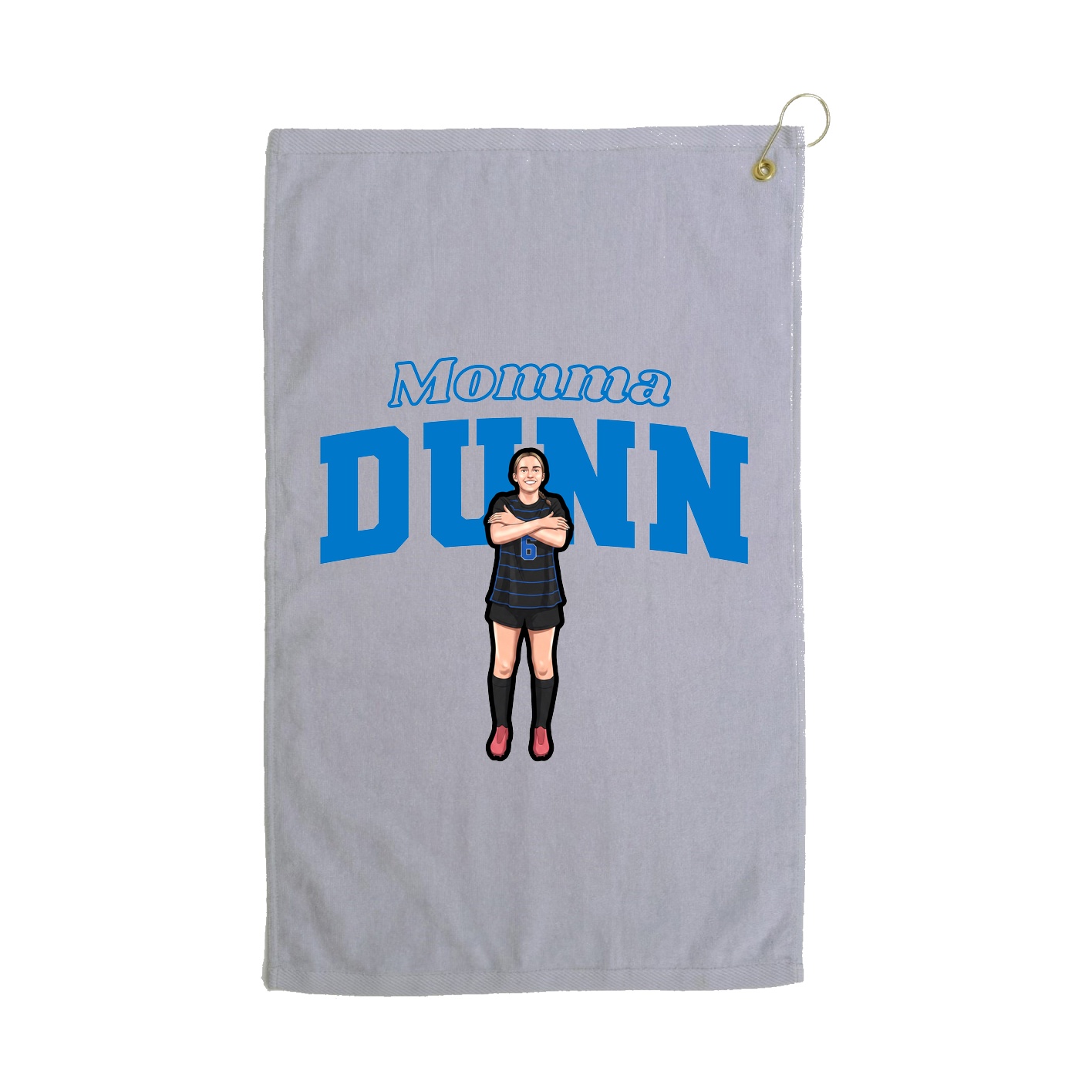 Golf Towel — Mothers Day Block in Grey