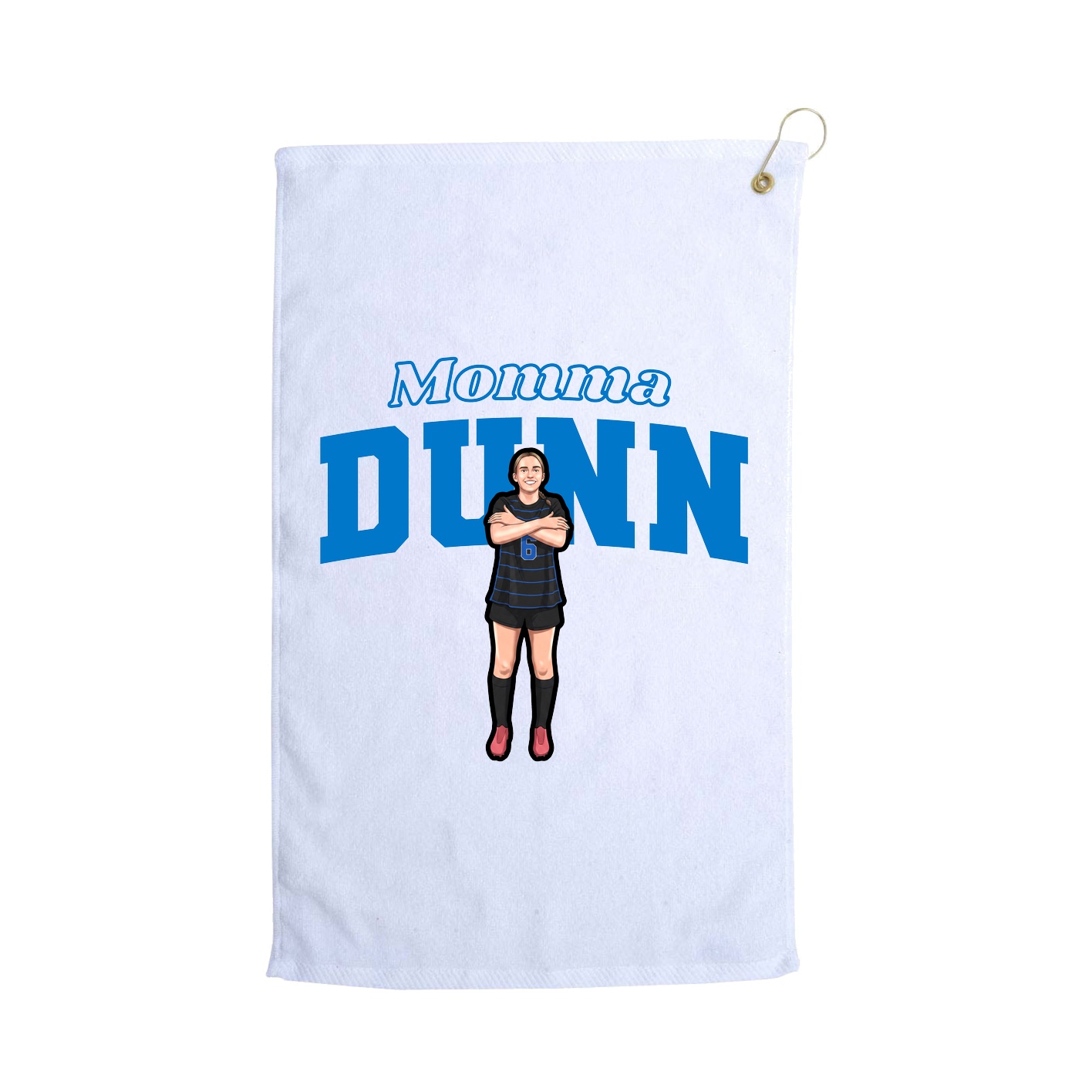 Golf Towel — Mothers Day Block in White