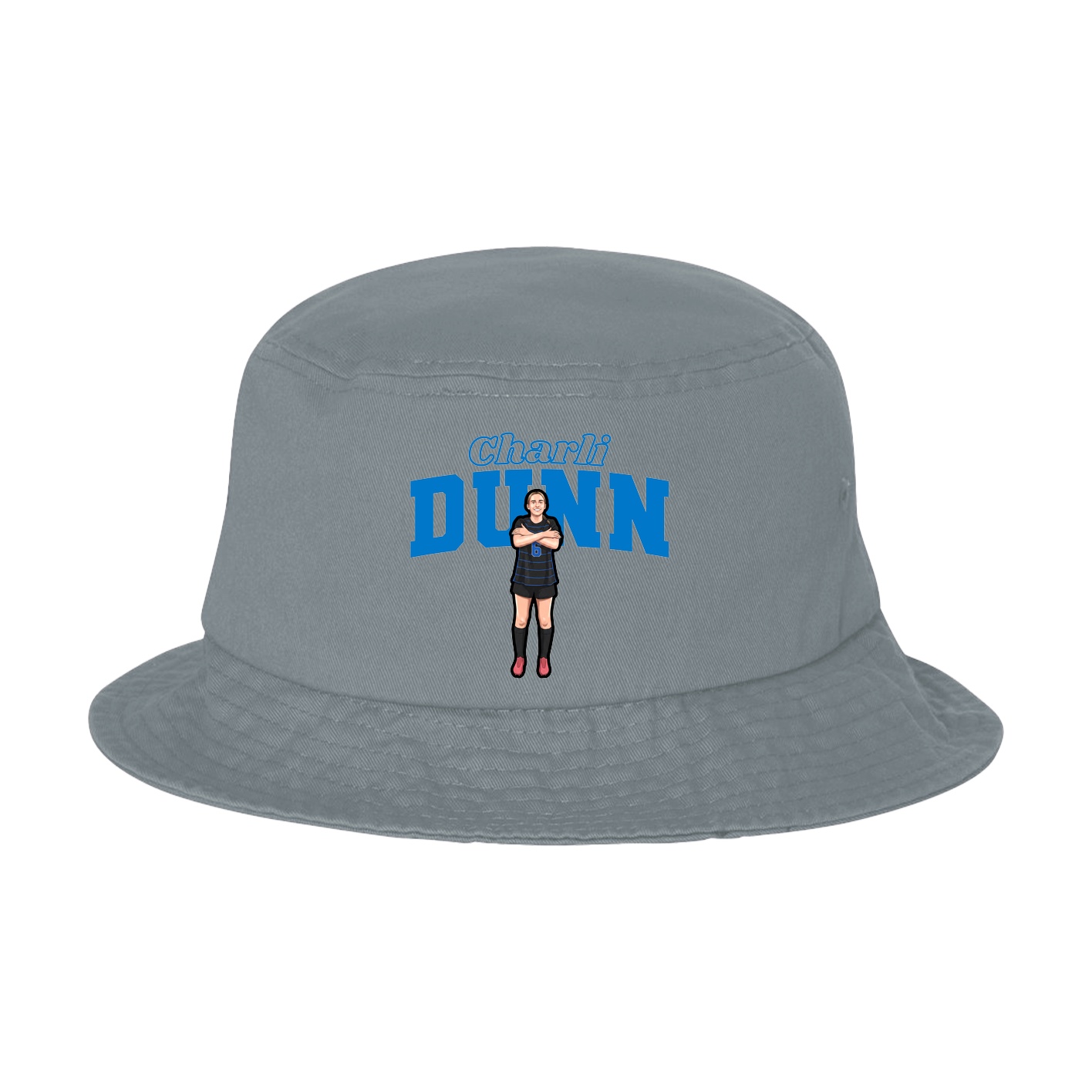 Bucket Cap — Name Arch in Grey