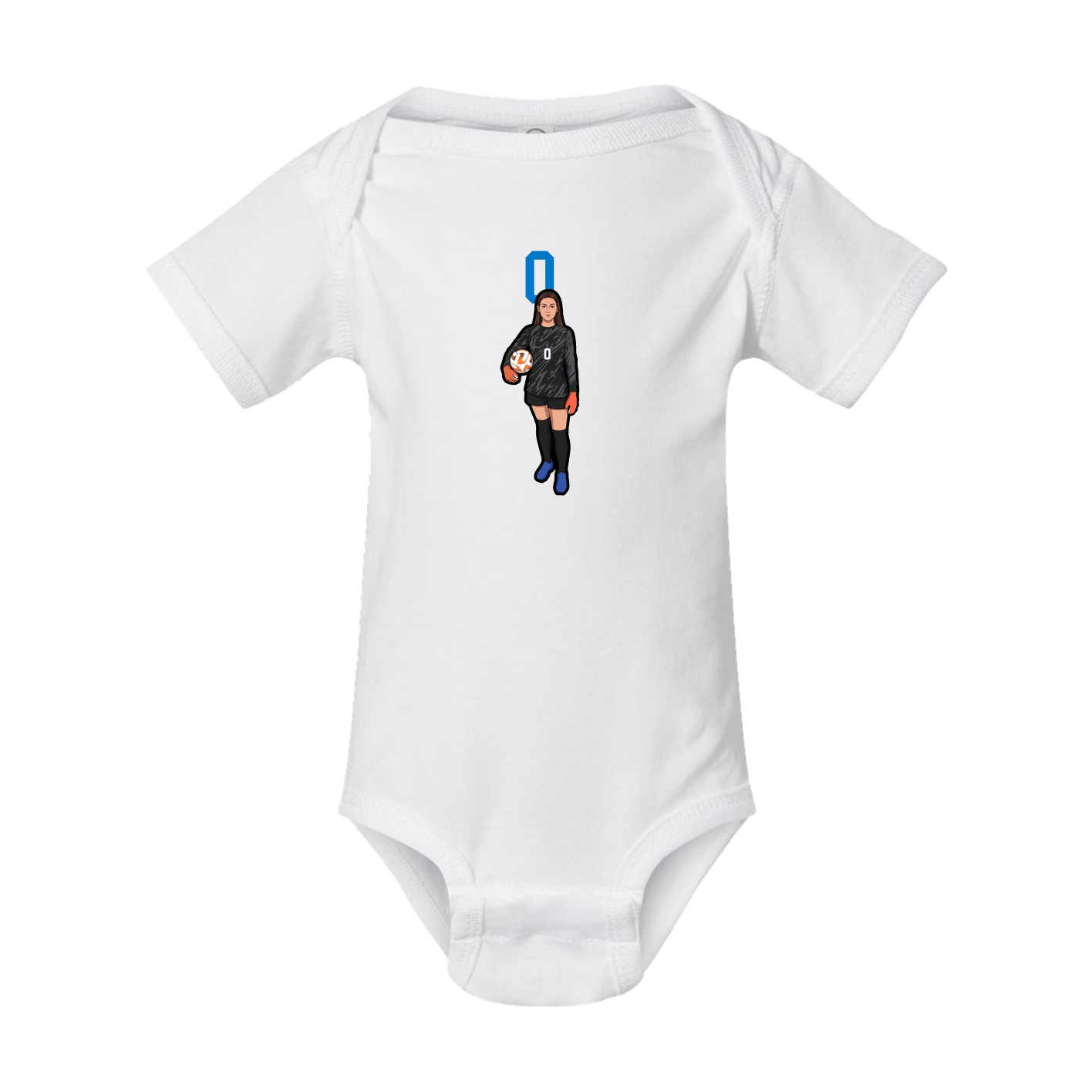 Baby Onesie — Number Top in White