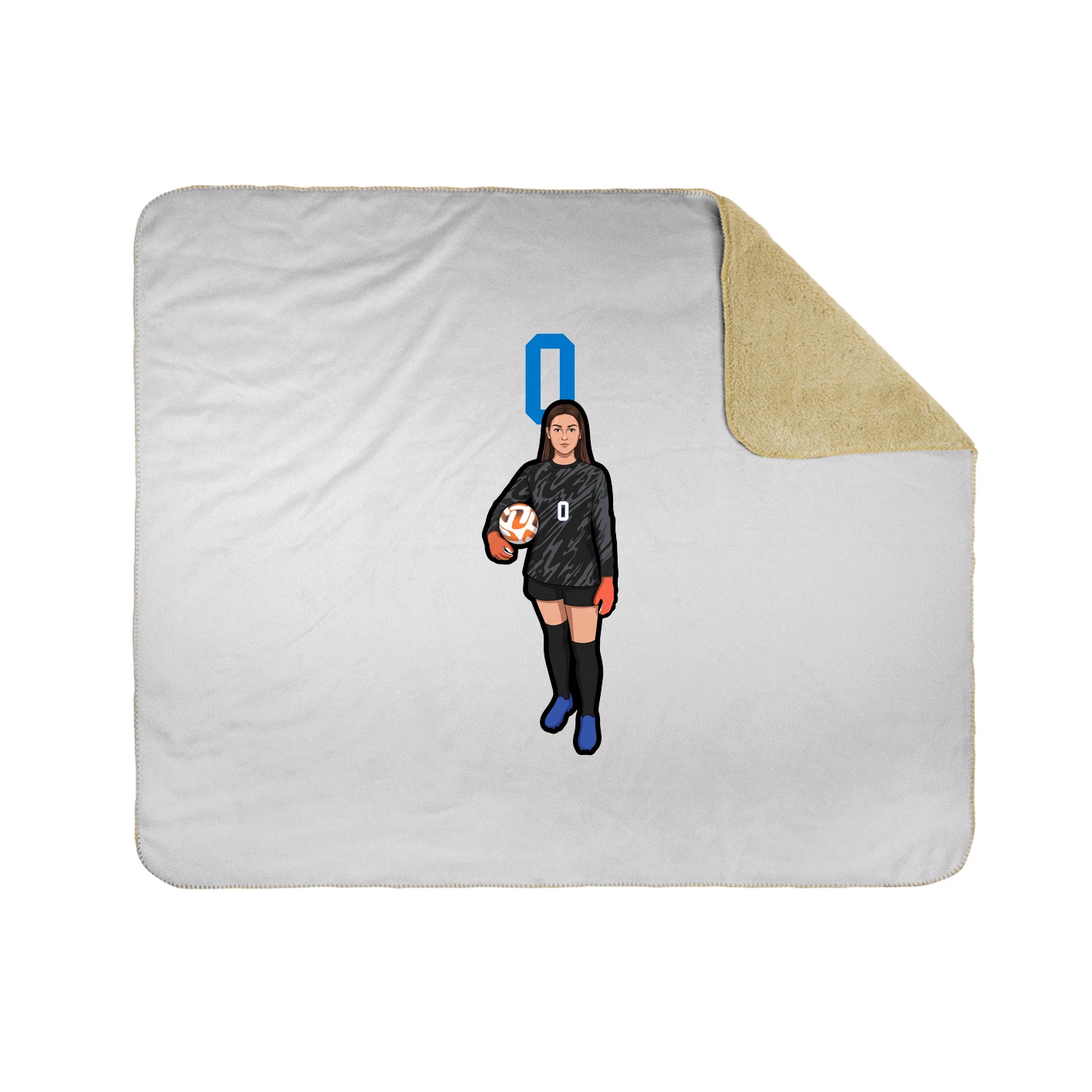 Throw Blanket — Number Top in White