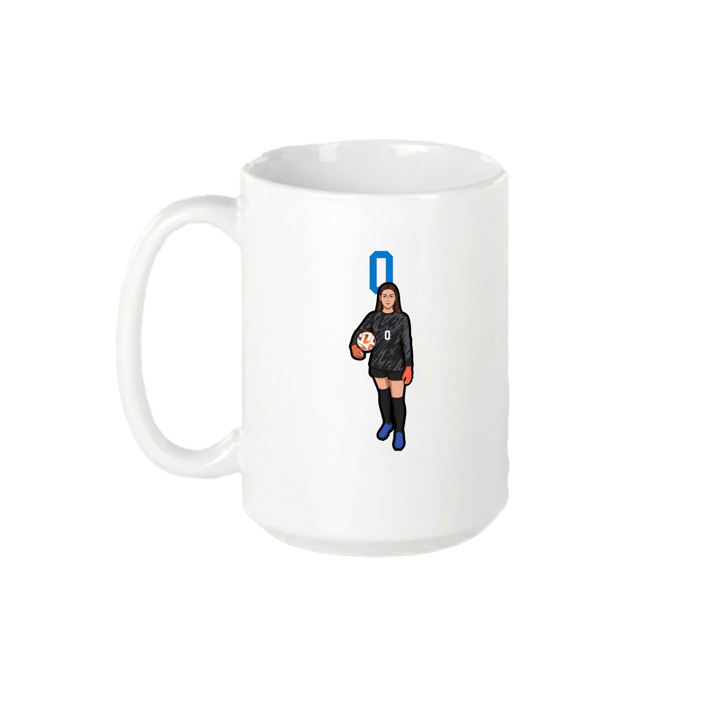 15oz Coffee Mug — Number Top in White