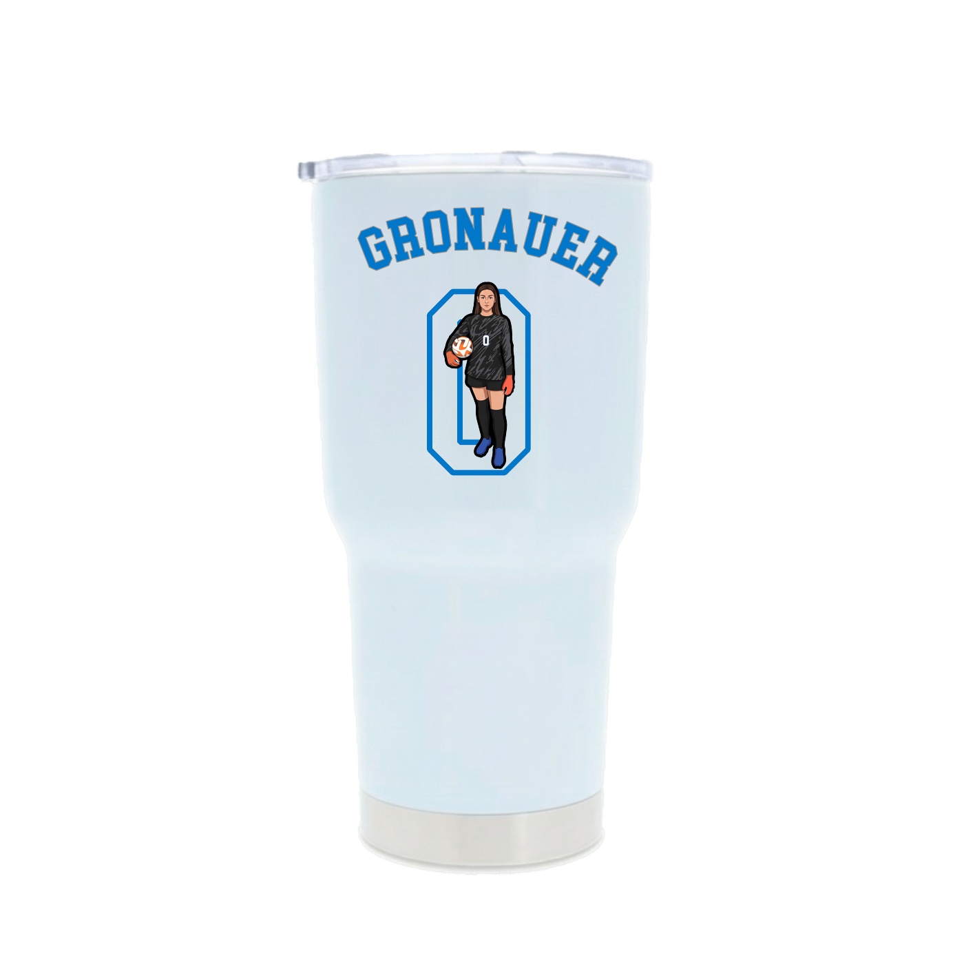 30oz Stainless Steel Tumbler — Shirsey Arch in White