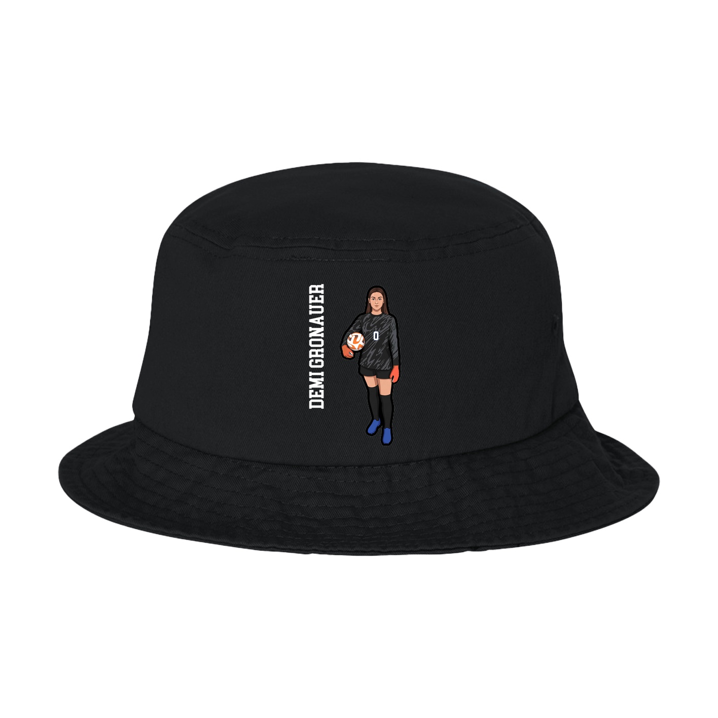 Bucket Cap — Name Vertical in Black