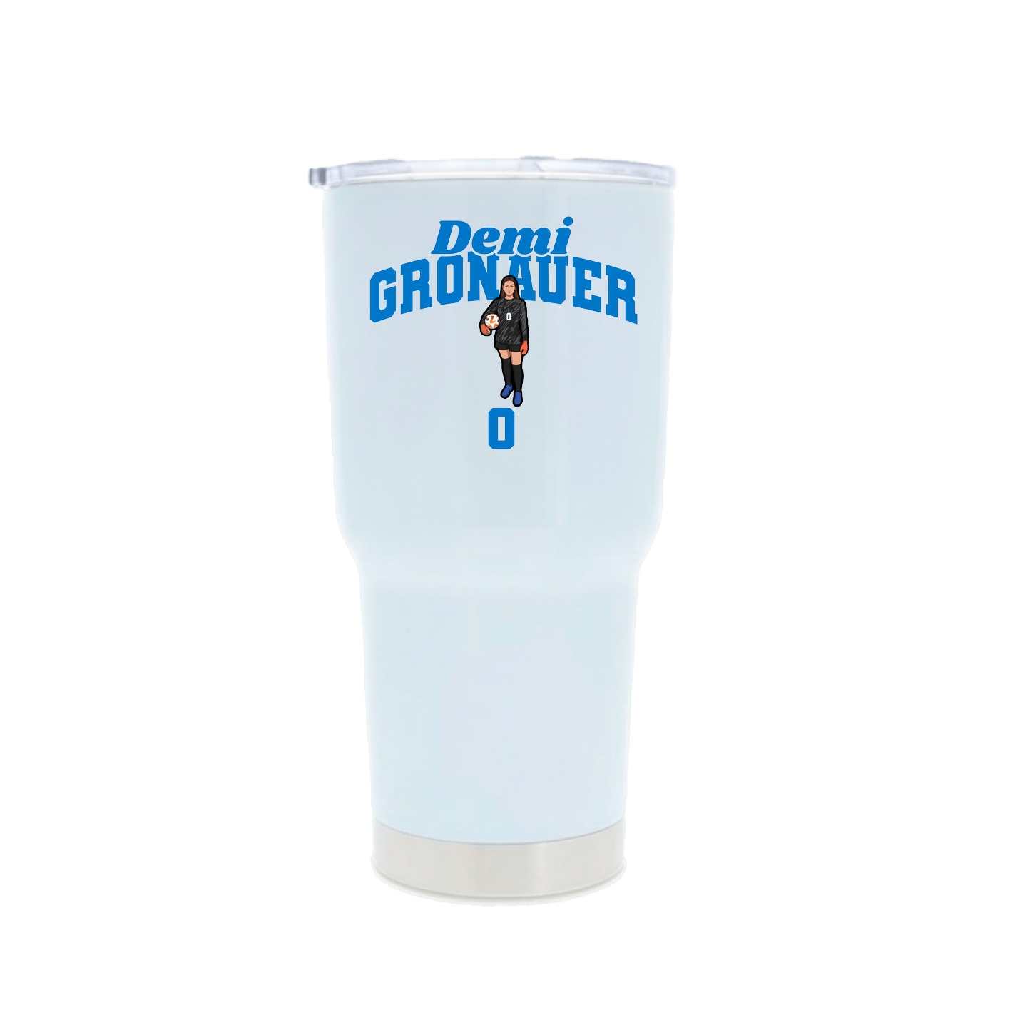 30oz Stainless Steel Tumbler — Signature Arch in White
