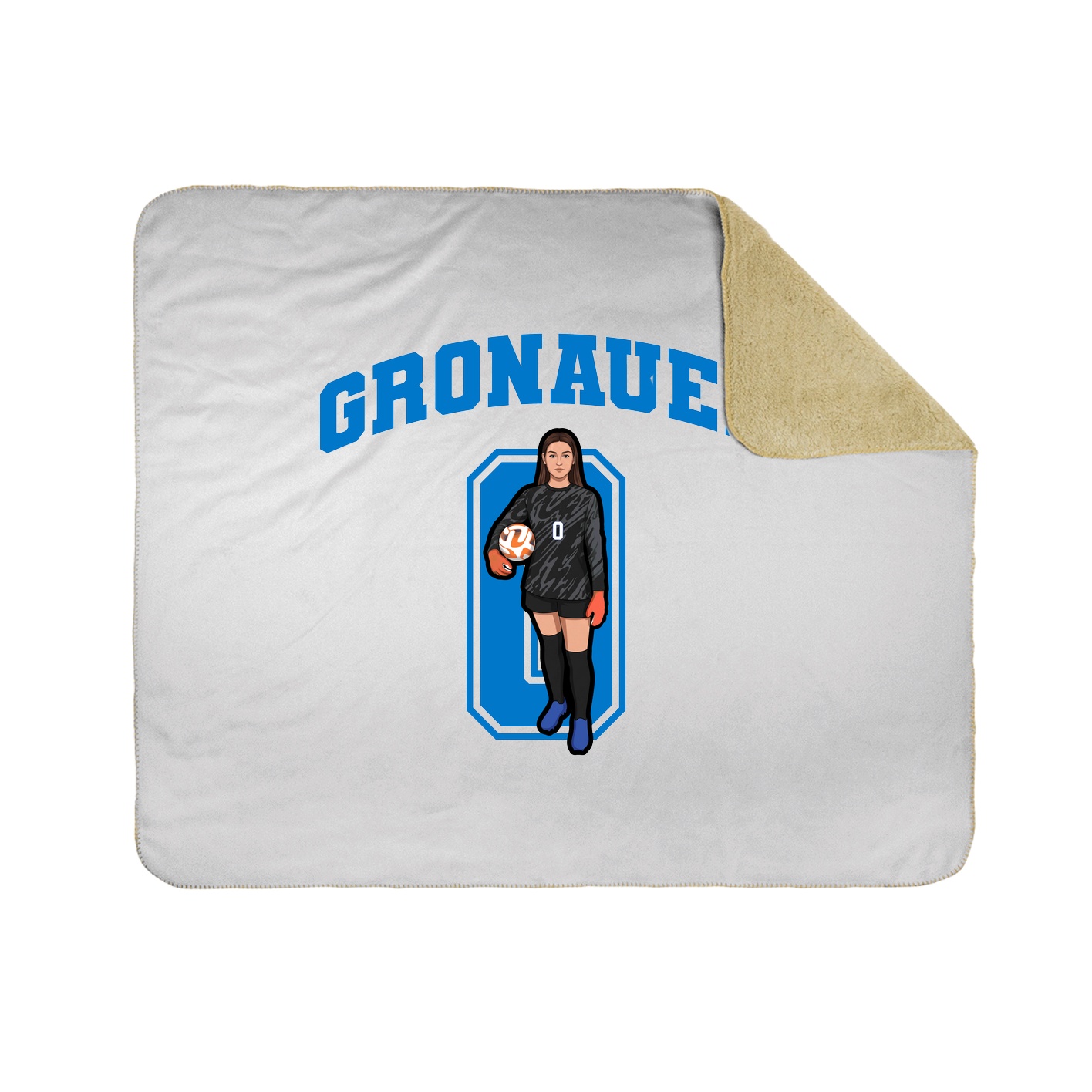 Throw Blanket — Number in White