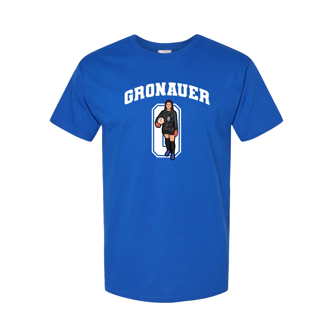 Youth Tee — Number in Royal