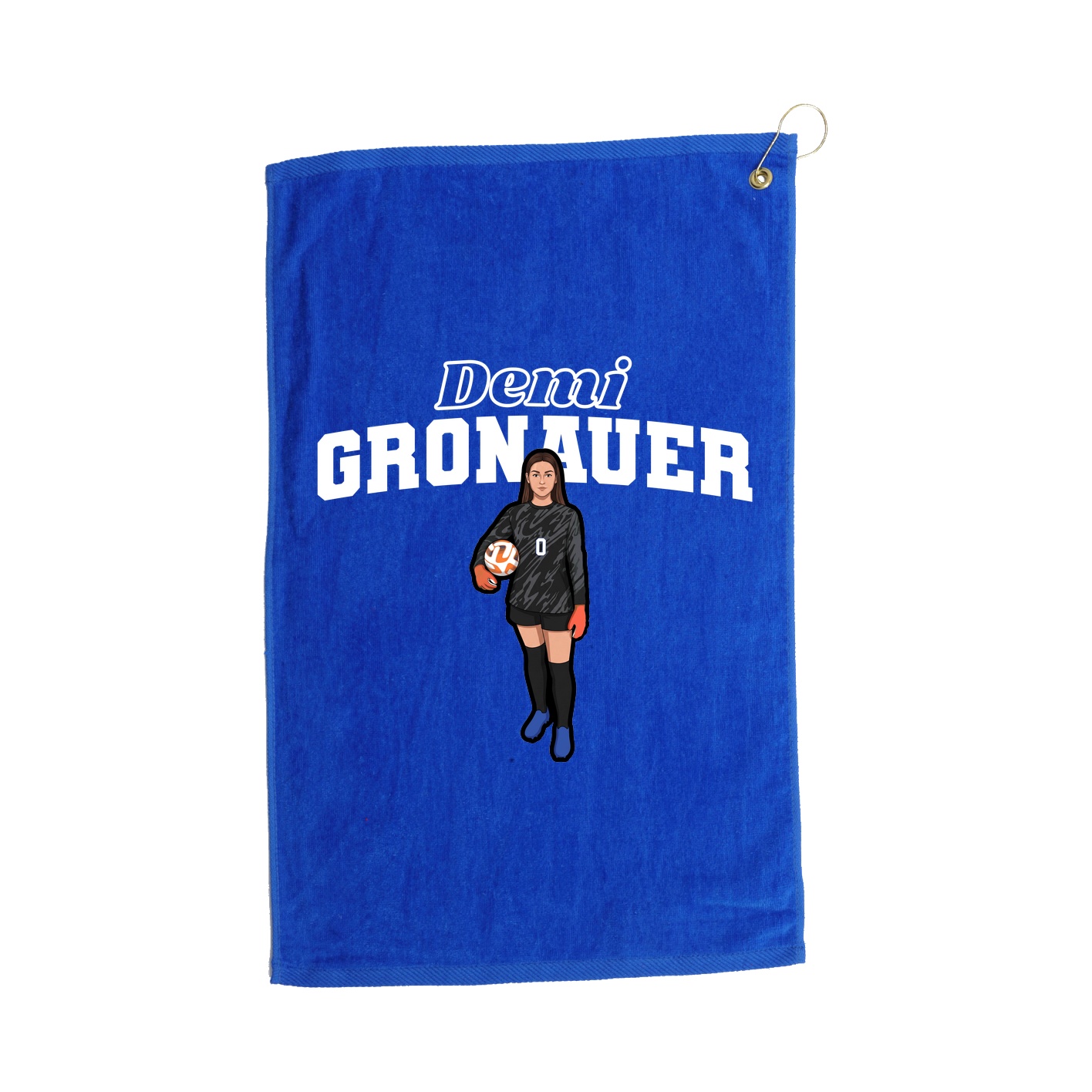 Golf Towel — Name Arch in Royal