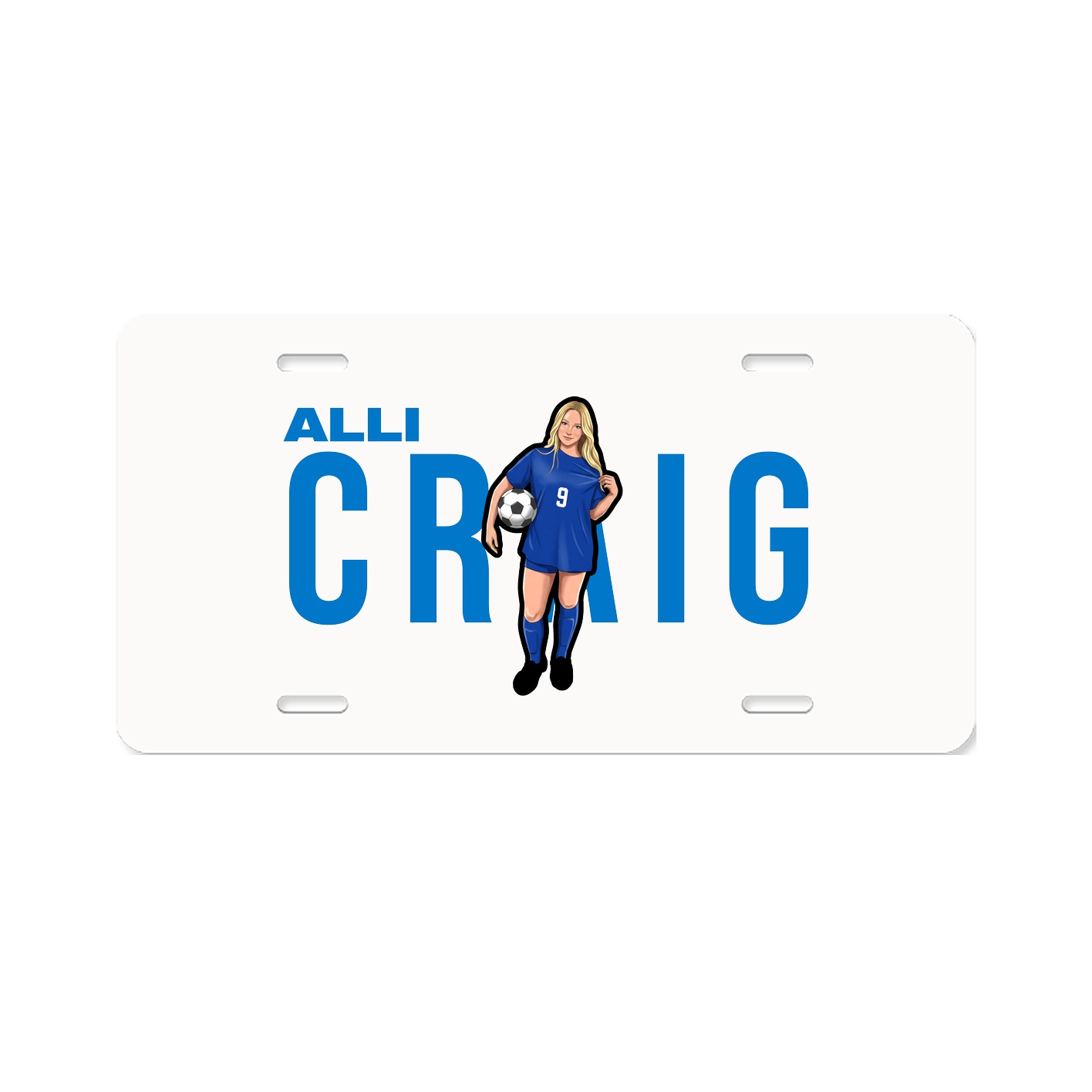 License Plate — Player Name in Classic