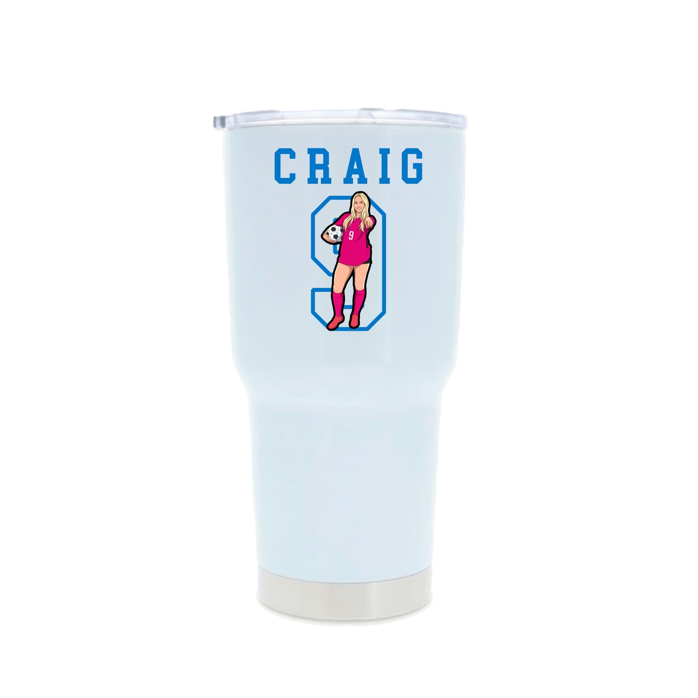 30oz Stainless Steel Tumbler — Shirsey in White
