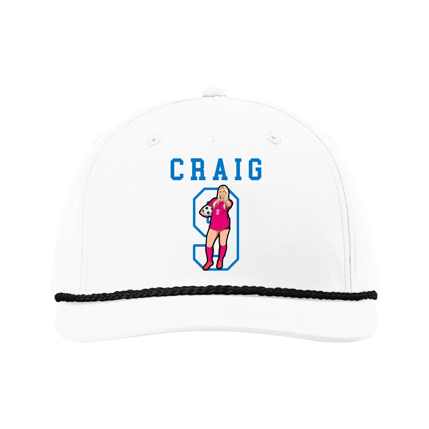 Five-Panel Classic Rope Cap — Shirsey in White