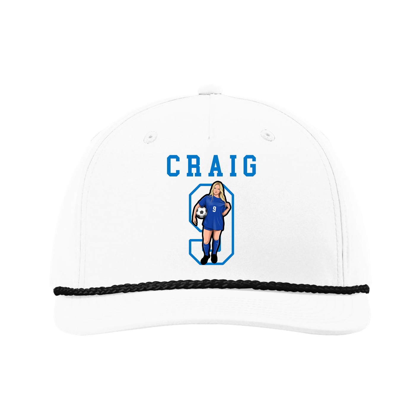 Five-Panel Classic Rope Cap — Shirsey in White