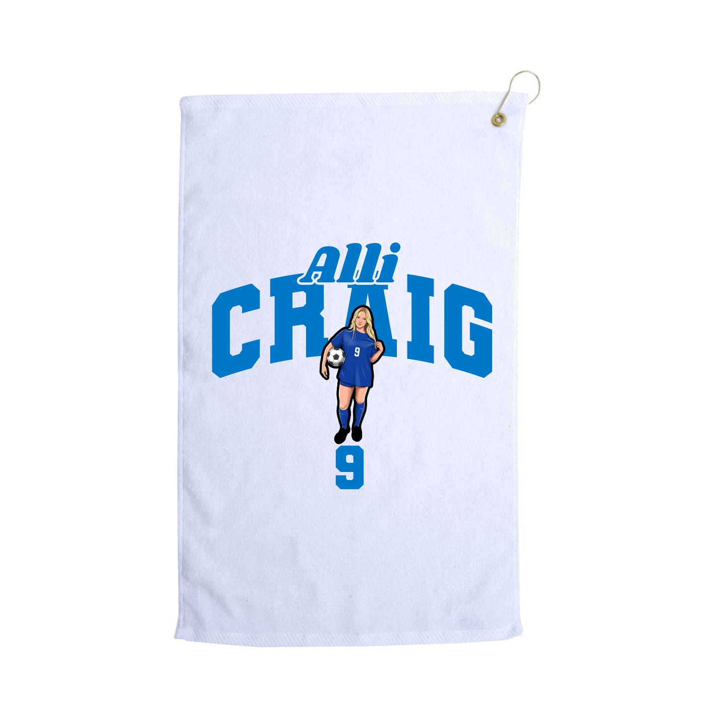 Golf Towel — Signature Arch in White