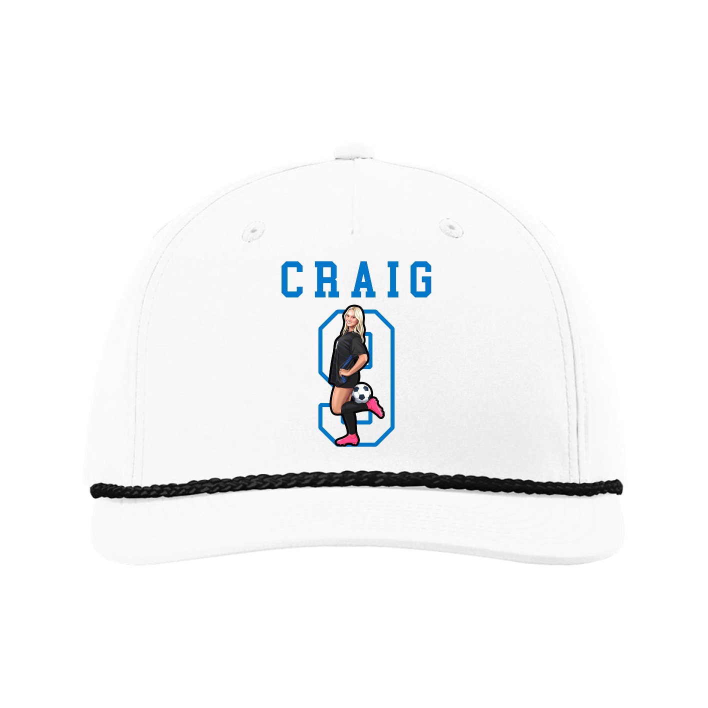 Five-Panel Classic Rope Cap — Shirsey in White