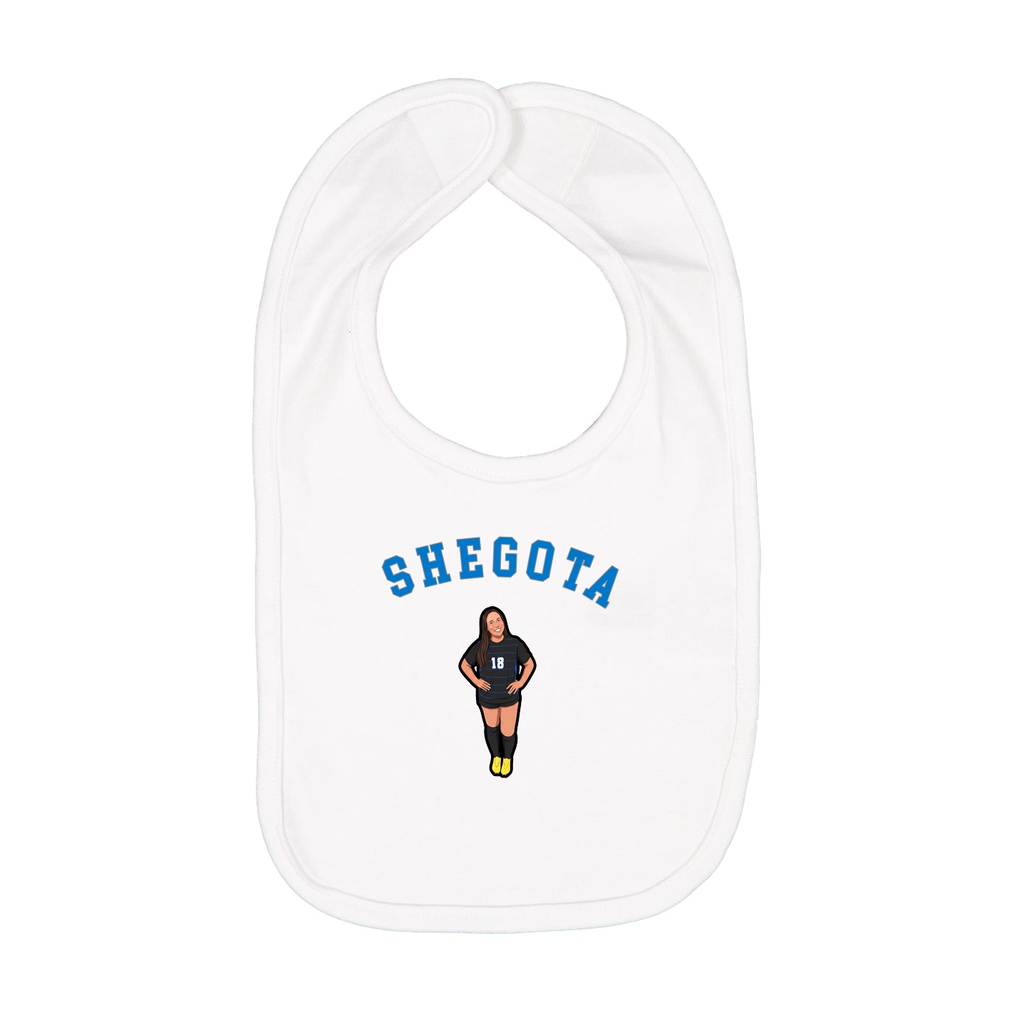 Infant Bib — Shirsey Arch in White