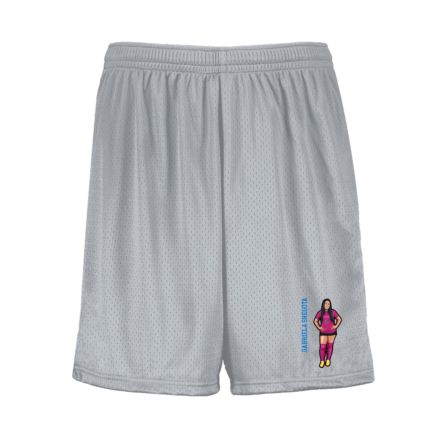Shorts — Name Vertical in Silver