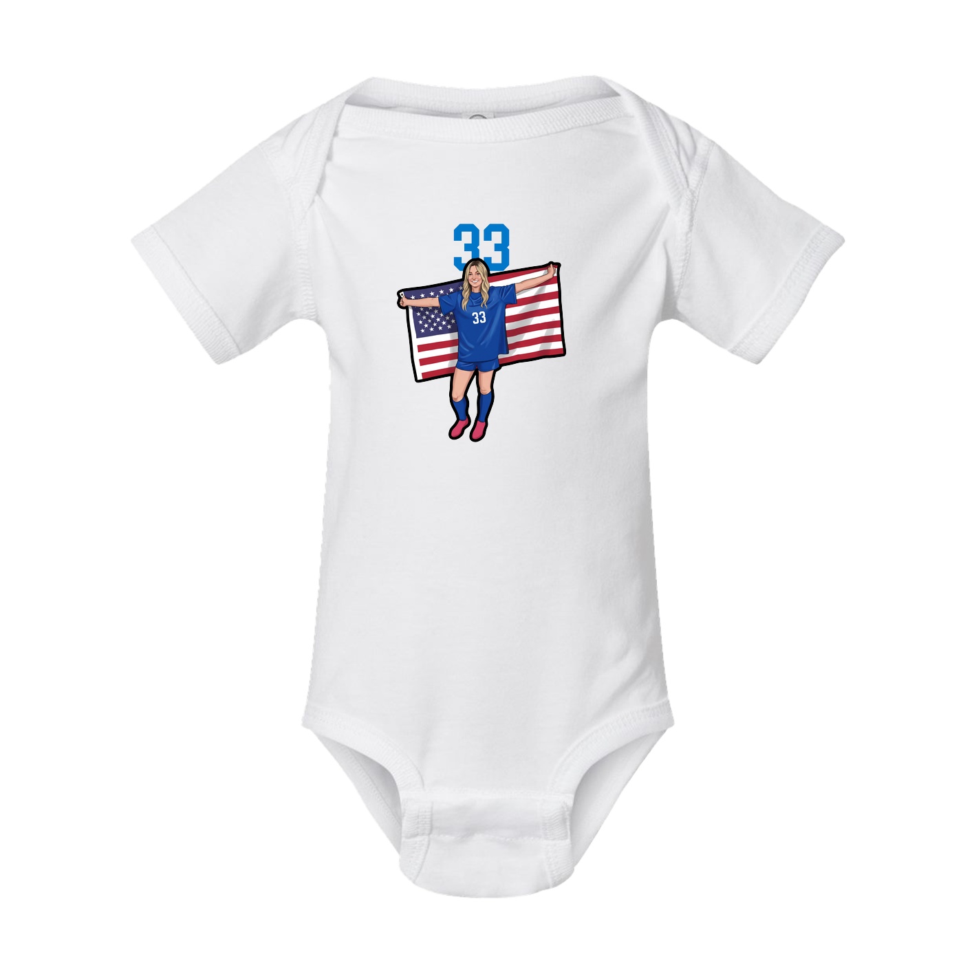 Baby Onesie — Number Top in White