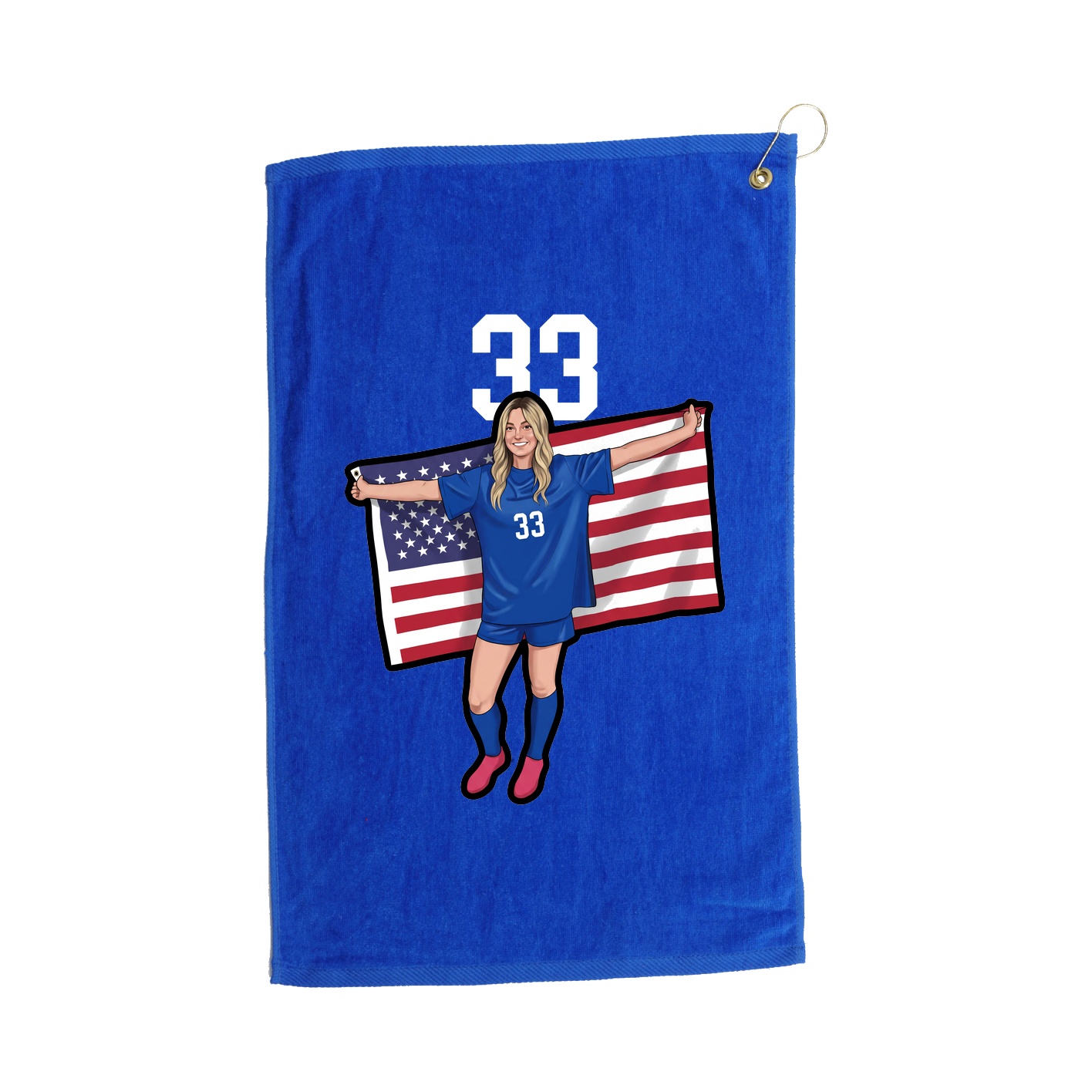Golf Towel — Number Top in Royal
