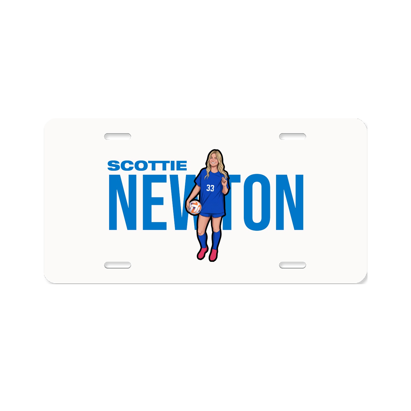 License Plate — Player Name in Classic