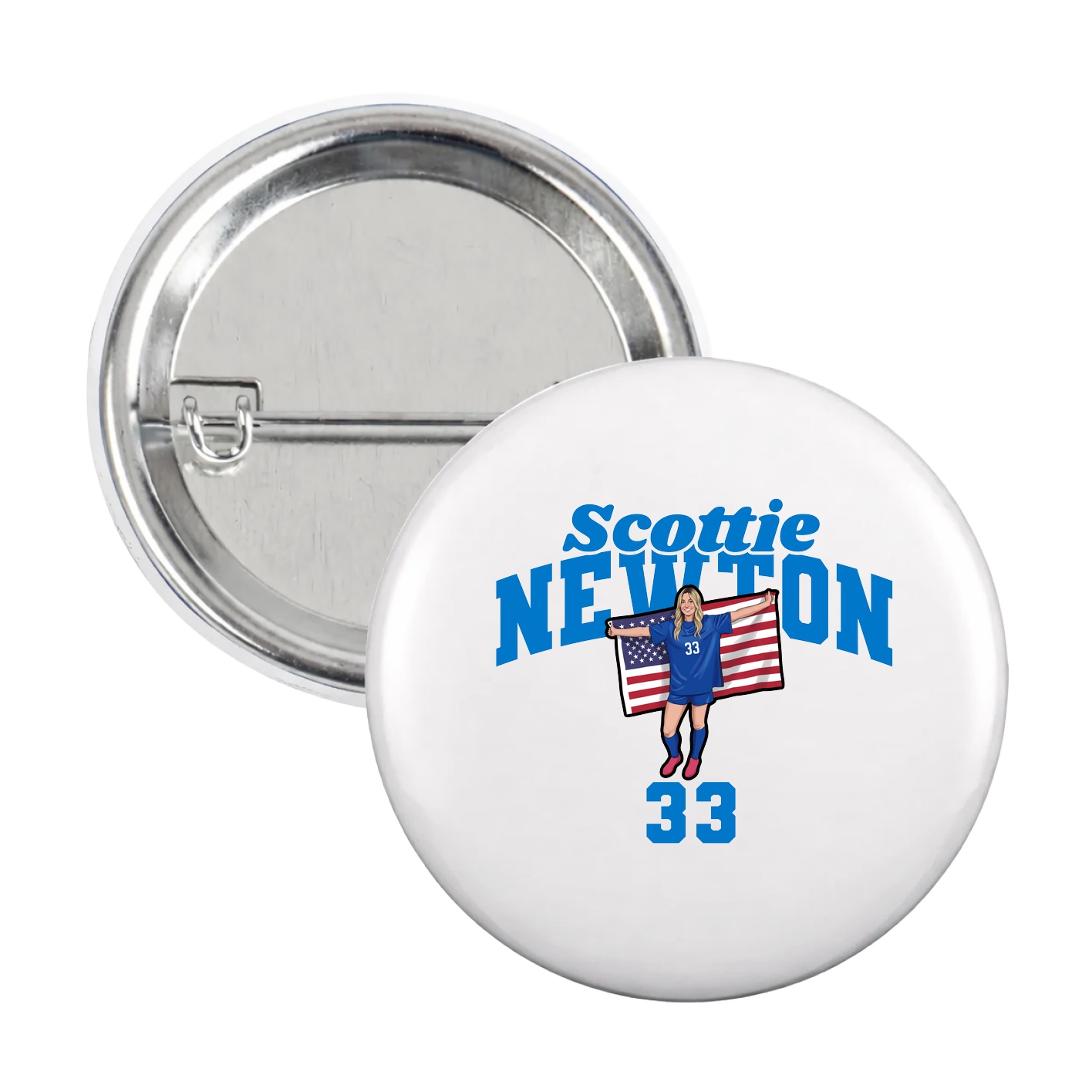 Game Day Button — Signature Arch in White