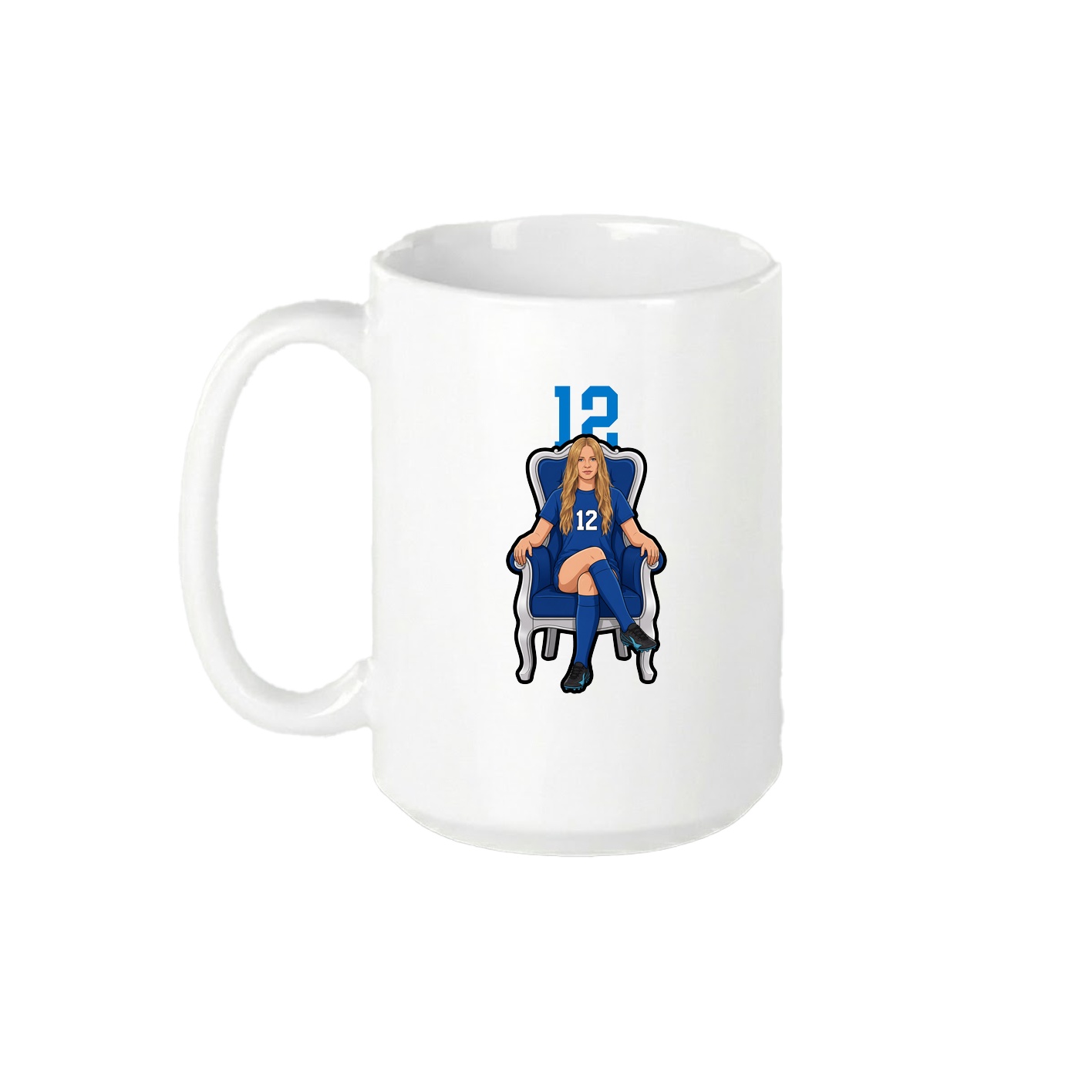 15oz Coffee Mug — Number Top in White