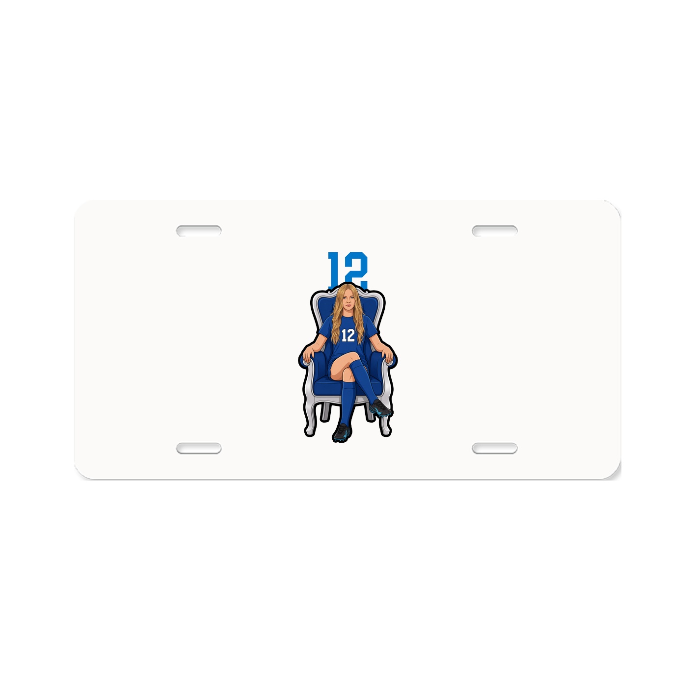 License Plate — Number Top in Classic